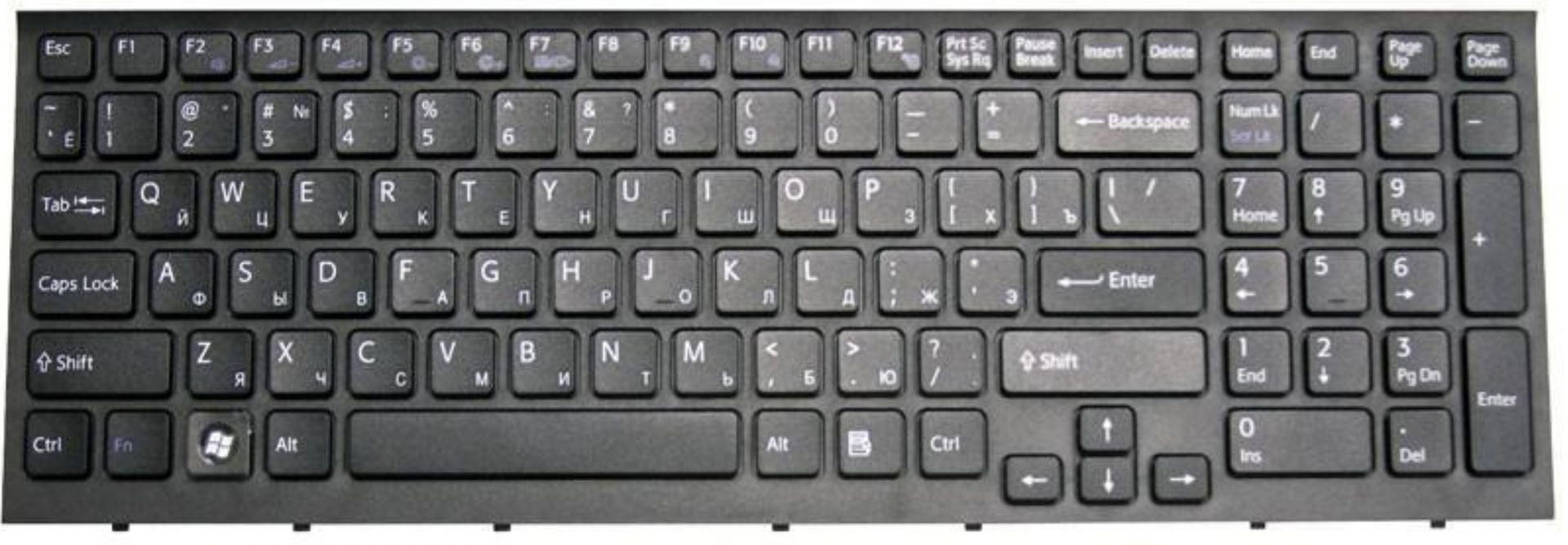 Клавиатура Sony Vaio PCG-71211v с черной рамкой, OEM