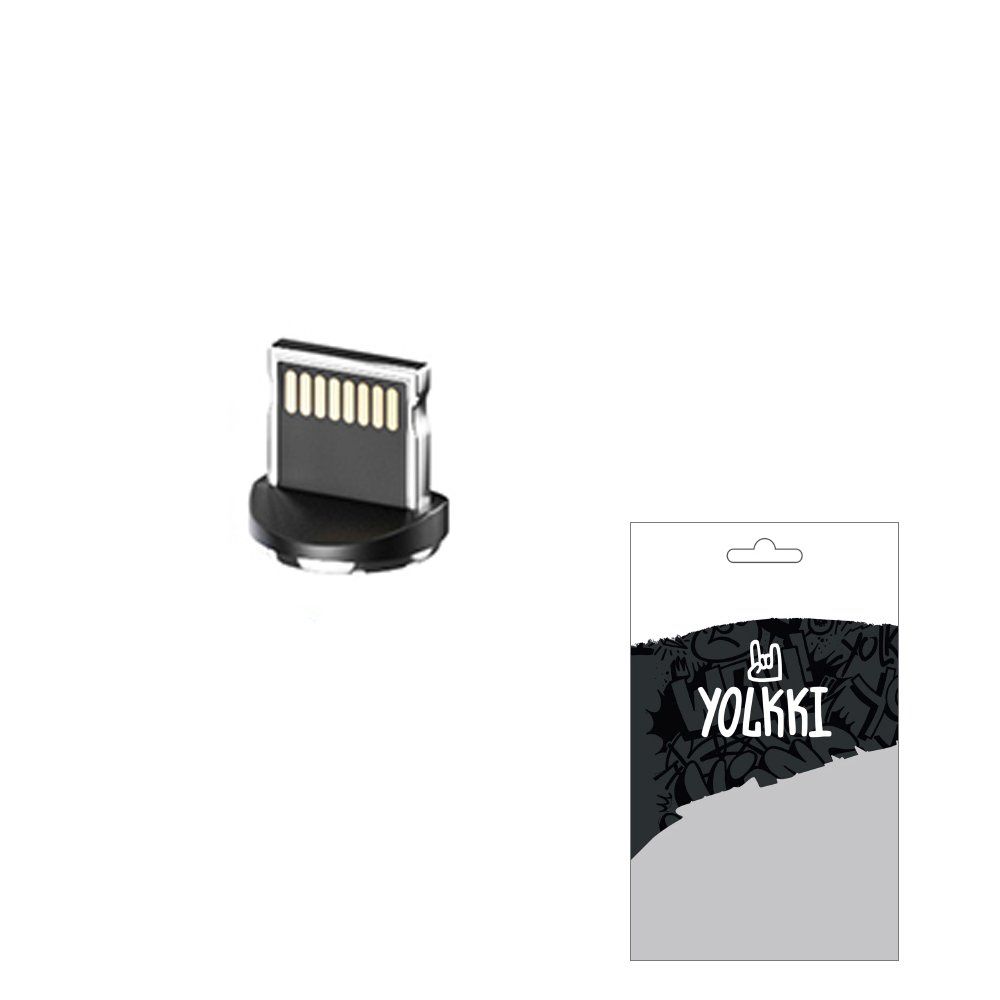Магнитный коннектор Lightning 8-pin YOLKKI Magnetic 01