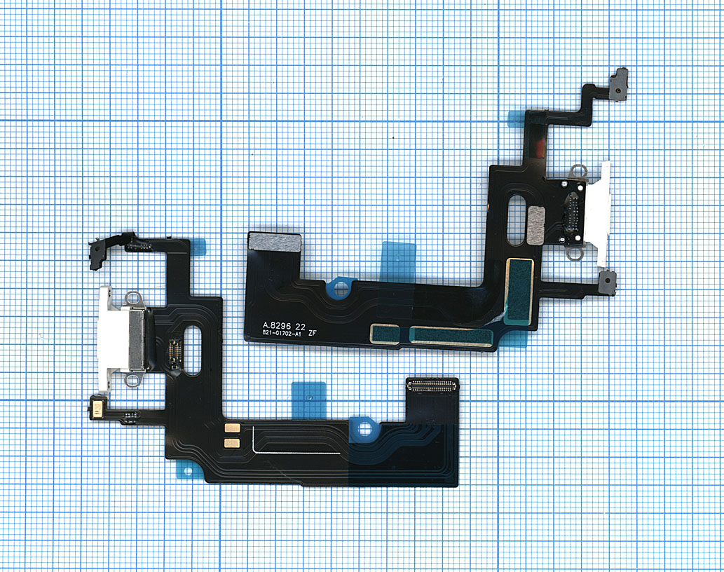 Шлейф разъема питания для iPhone XR белый