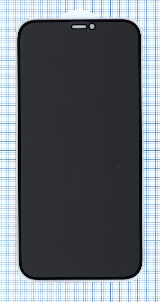 Защитное стекло Privacy "Анти-шпион" для  iPhone 12 Pro черное