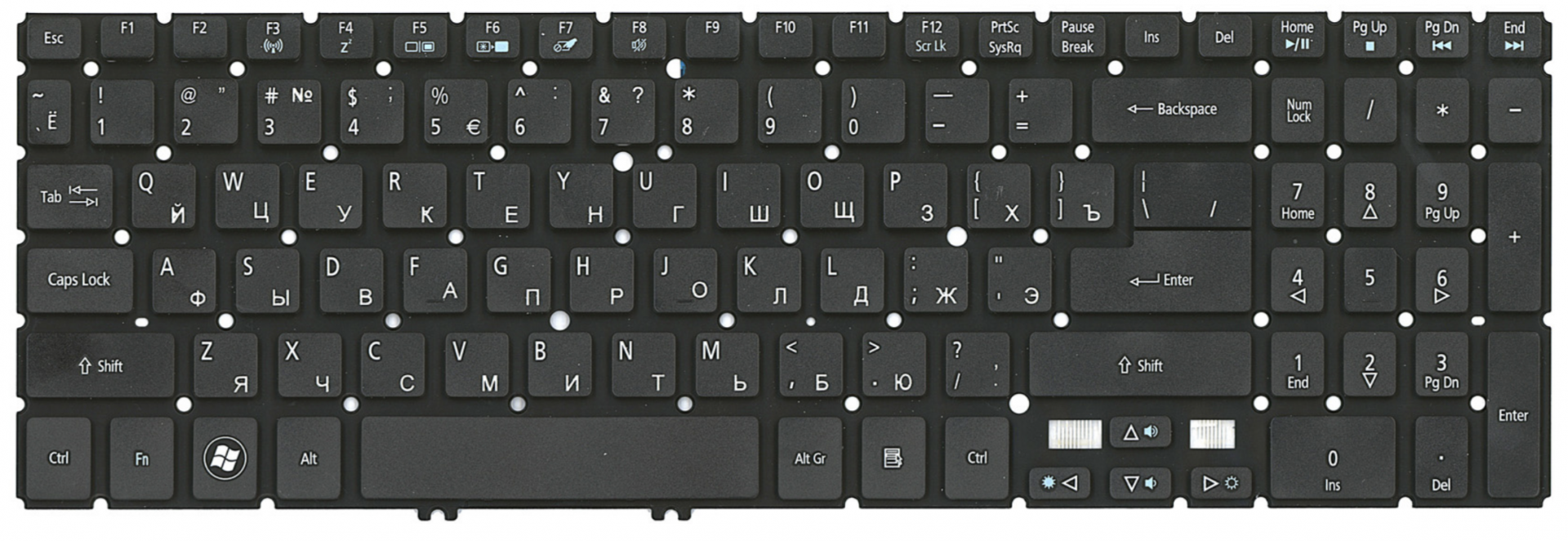 Клавиатура Acer Aspire V5-572PG черная OEM