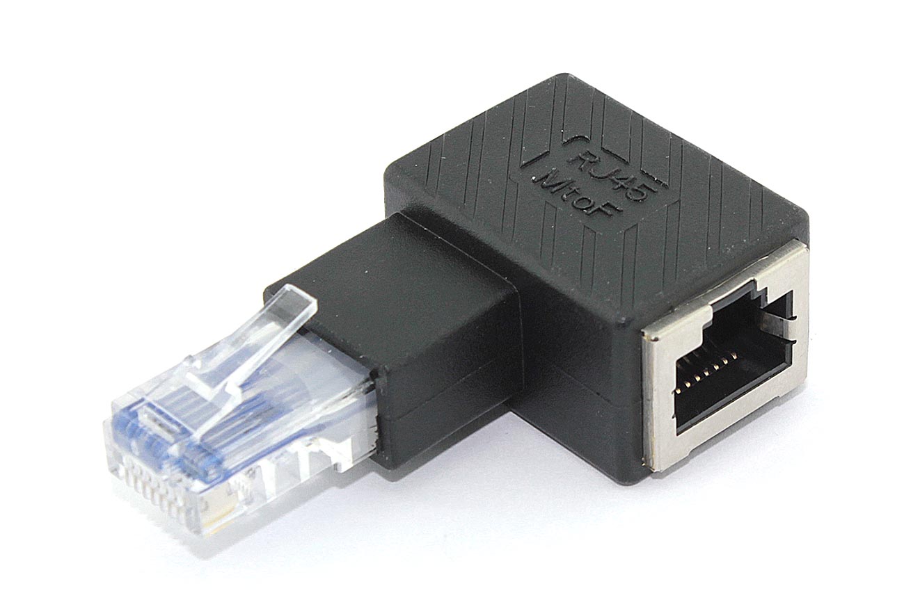 Удлинитель сетевого кабеля мама-папа угловой влево