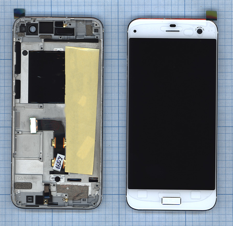 Дисплей для ZTE Blade S7 белый с рамкой