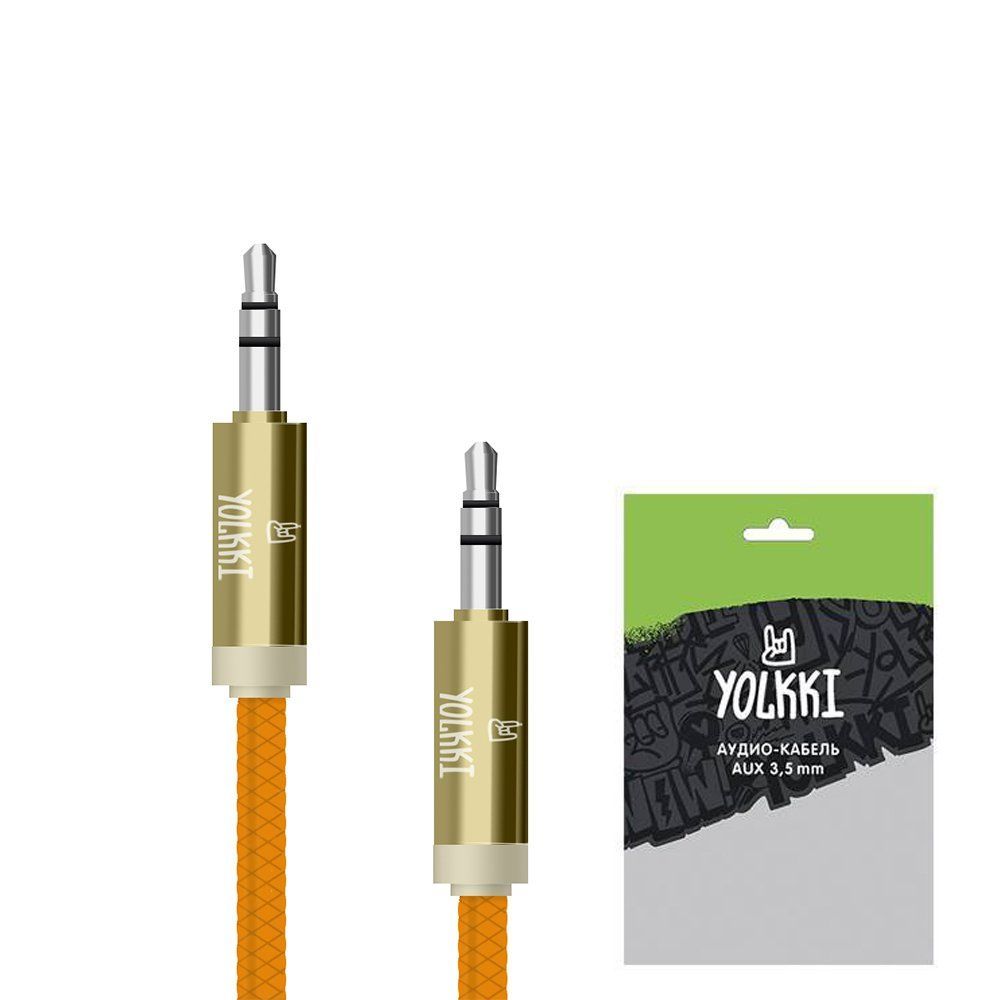 Кабель AUX YOLKKI Violin pack оранжевый (1м)