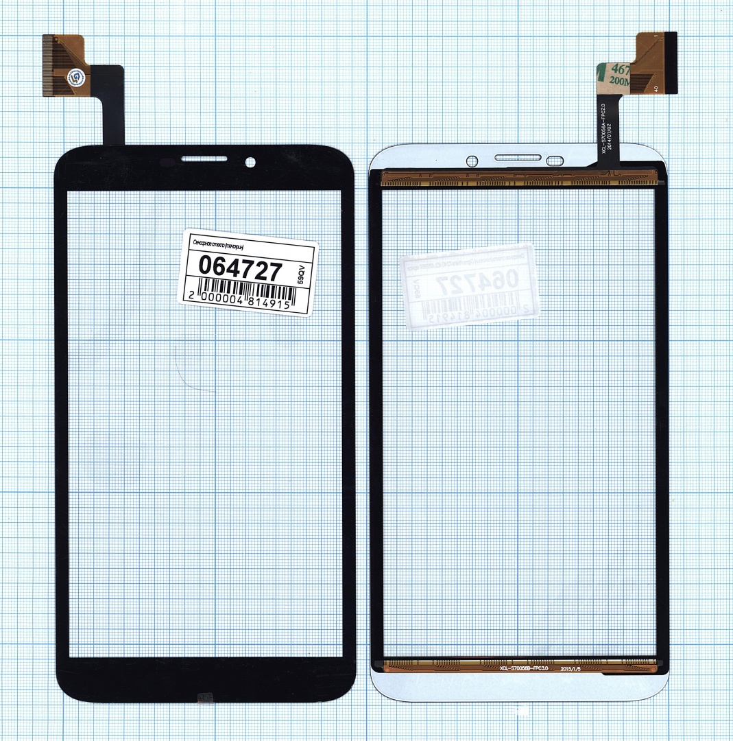 Сенсорное стекло (тачскрин) для Digma Platina 7.2 4G XCL-S70056A черное