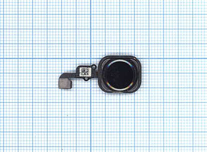 Кнопка HOME в сборе с механизмом и шлейфом для iPhone 6S/6S Plus черная