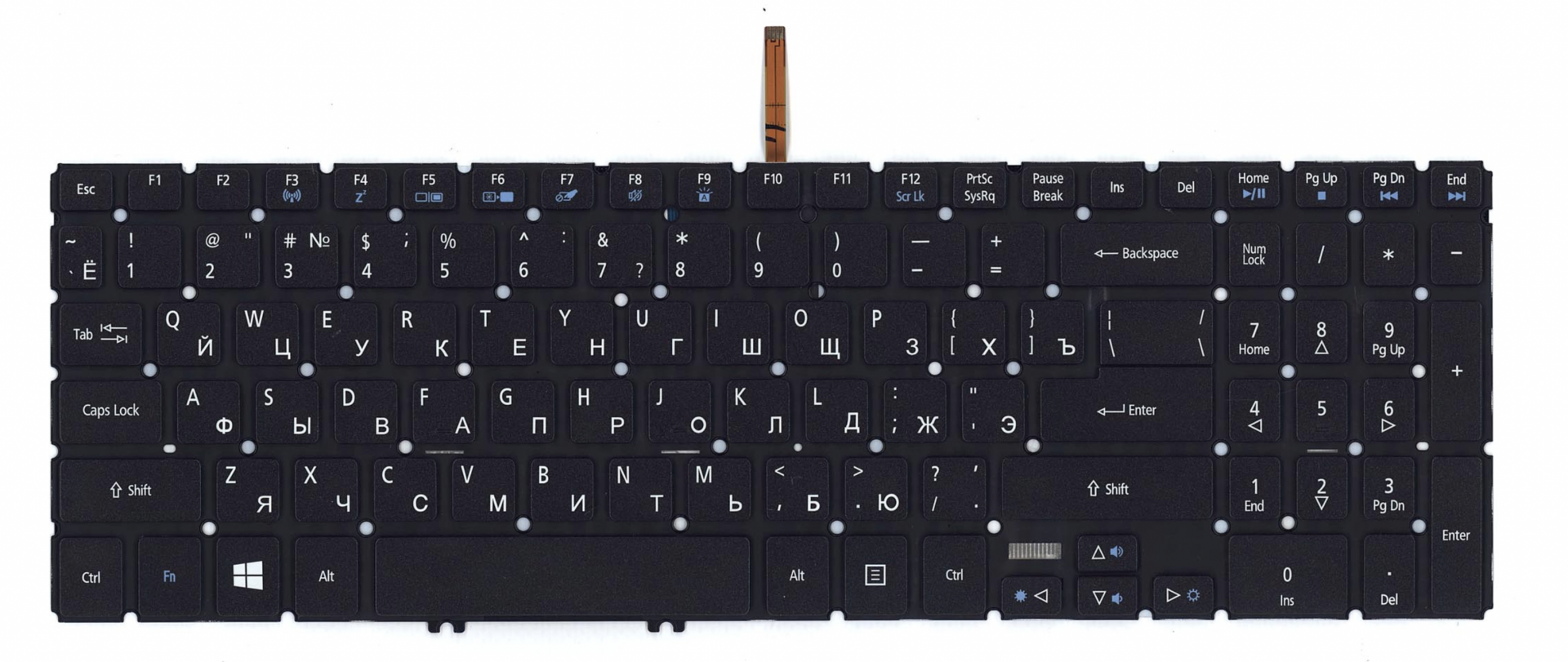 Клавиатура Acer TravelMate P658-MG с подсветкой, OEM