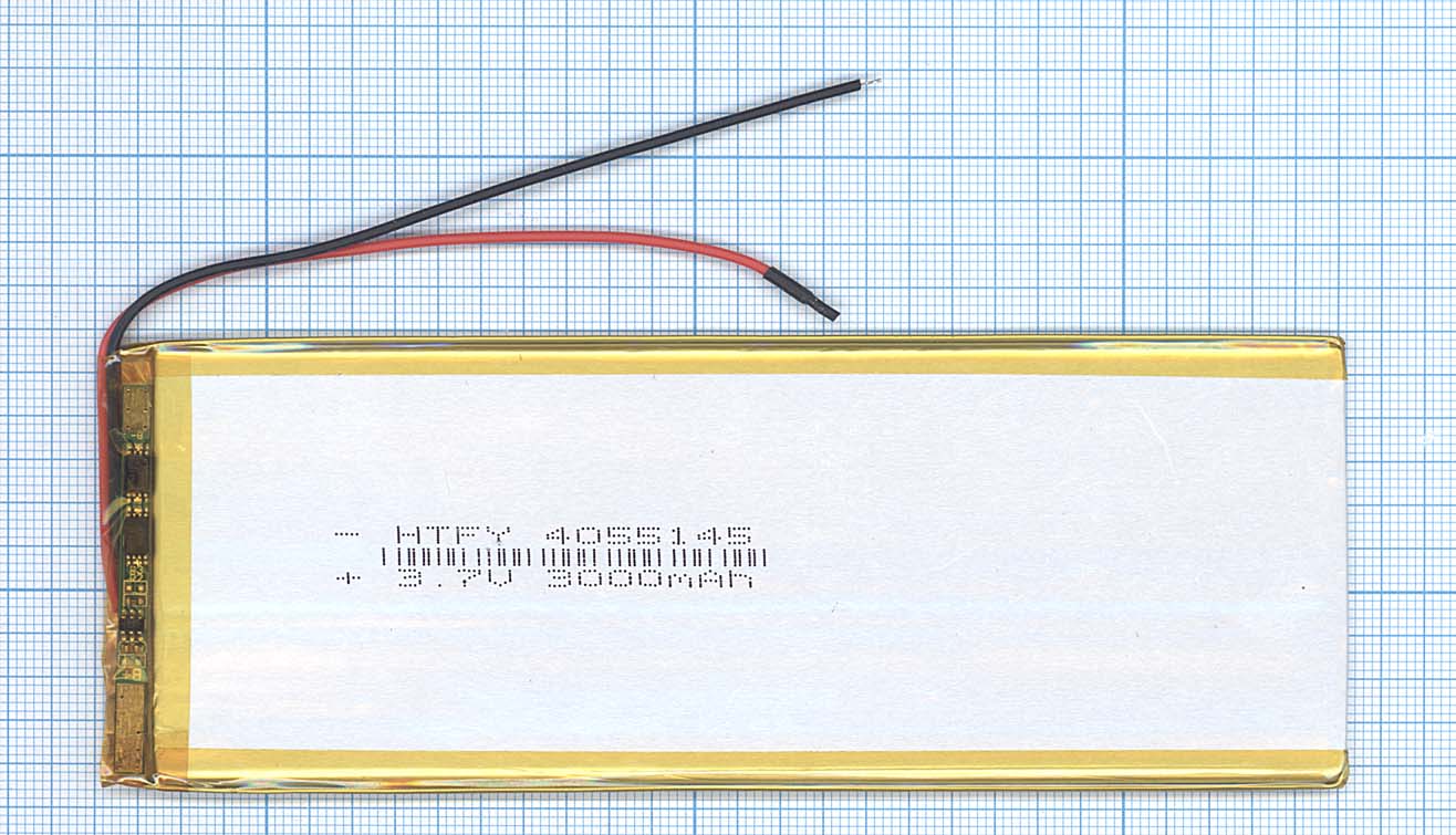 Аккумулятор Li-Pol (батарея) 4*55*145мм 2pin 3.7V/3000mAh