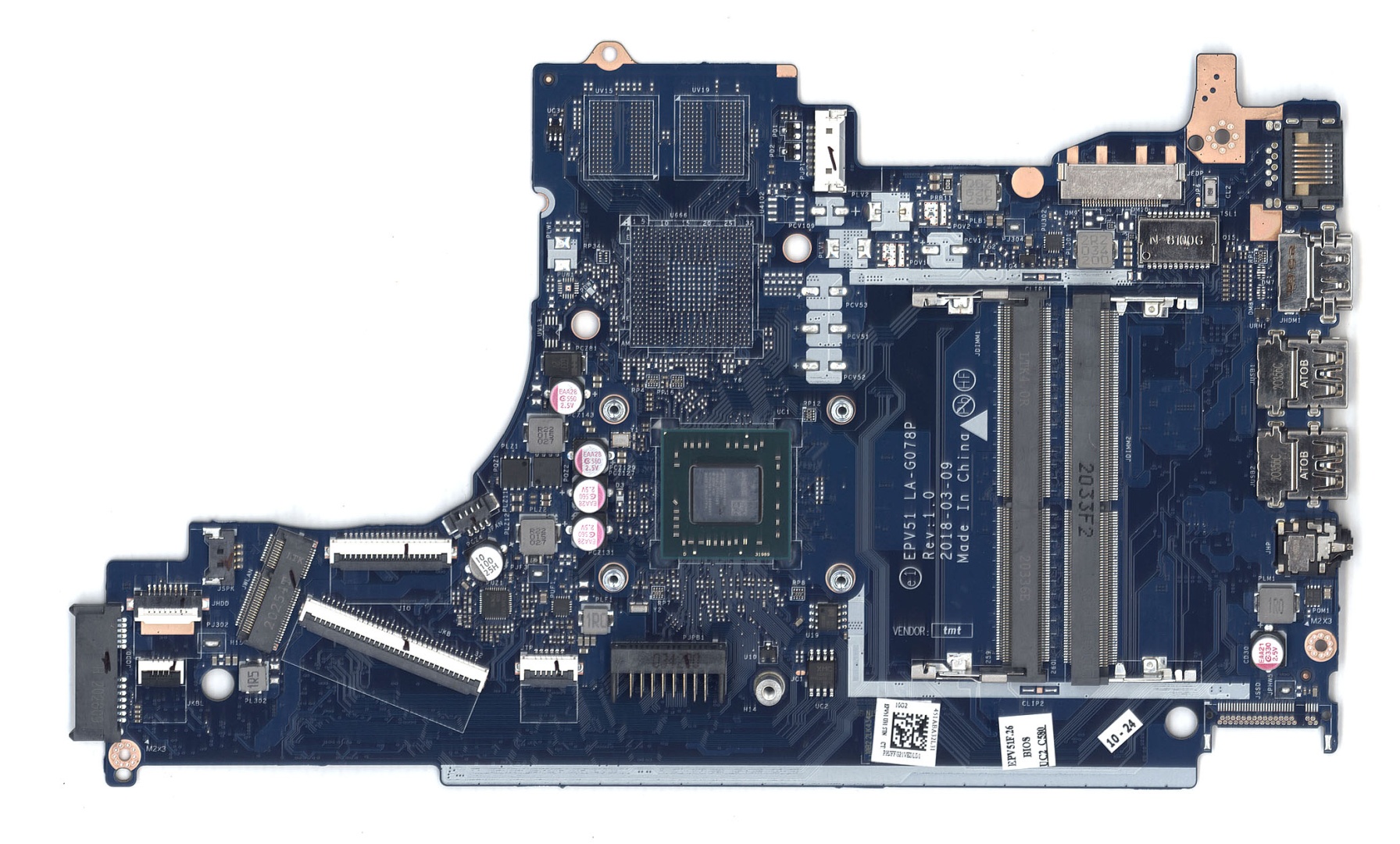 Материнская плата LA-G078P HP 255 G7 15T-DB 15-DB 15-DA A9-9425 UMA