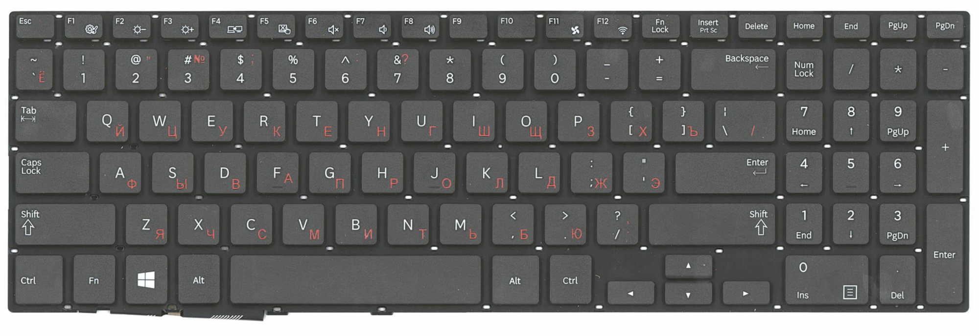 Клавиатура Samsung NP450R5E OEM