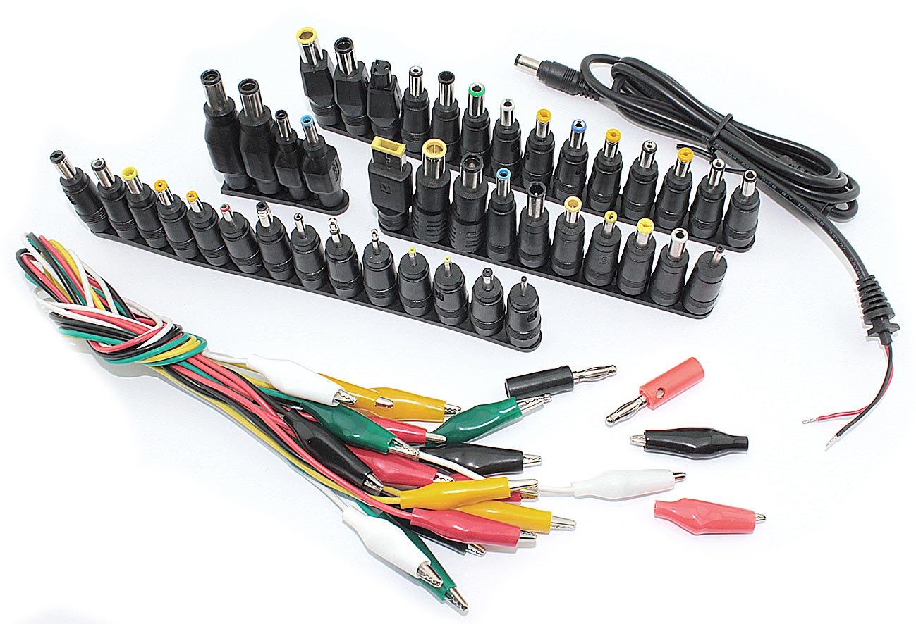 Набор из 42-х разъемов переходников для зарядки ноутбуков (42pcs/Set 5.5x2.1mm Multi-type Male Jack)