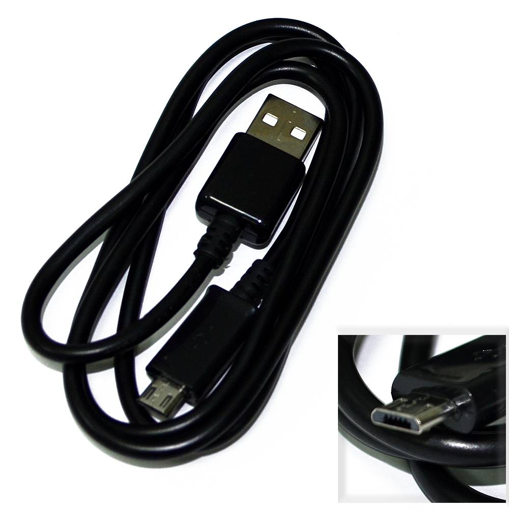 Кабель USB - micro USB (короткий коннектор) черный (1м) /max 0,5A/