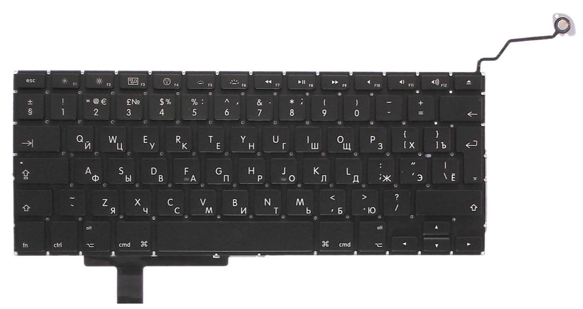 Клавиатура Macbook A1297 черная, большой Enter