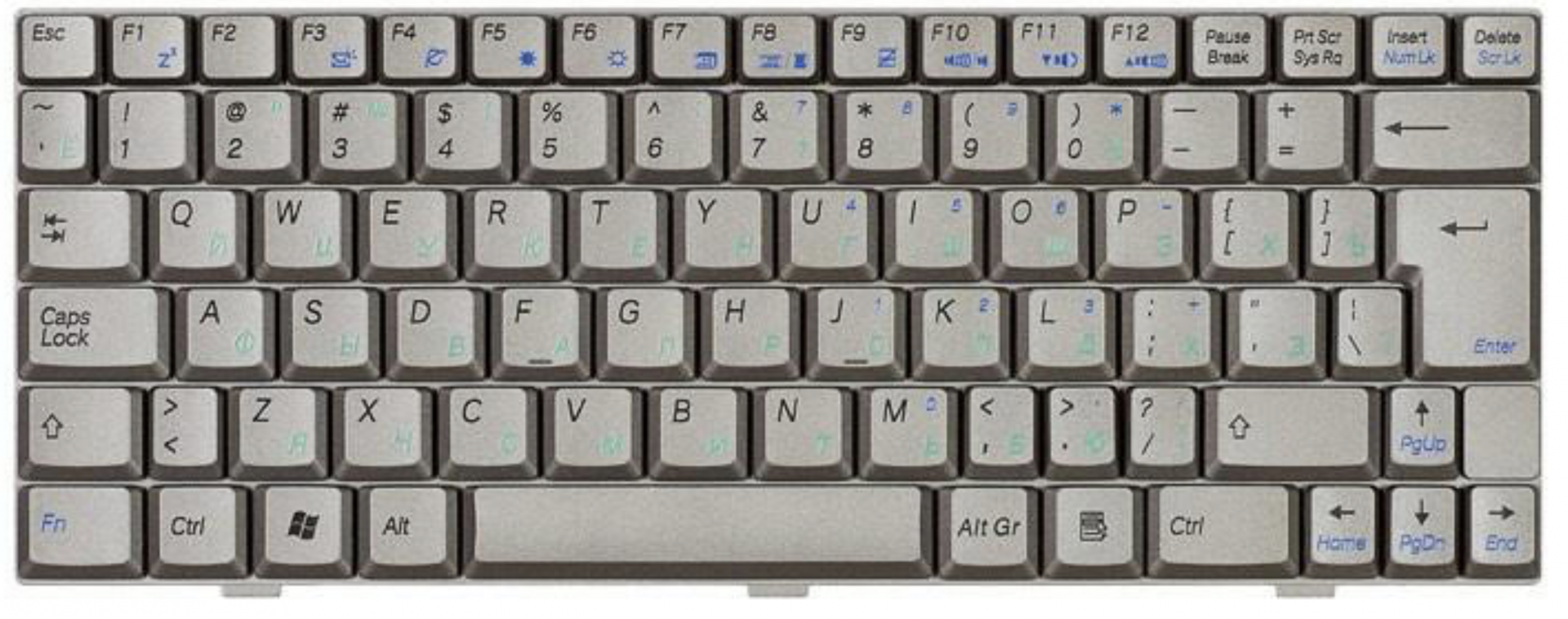 Клавиатура ASUS U2E серебристая, OEM