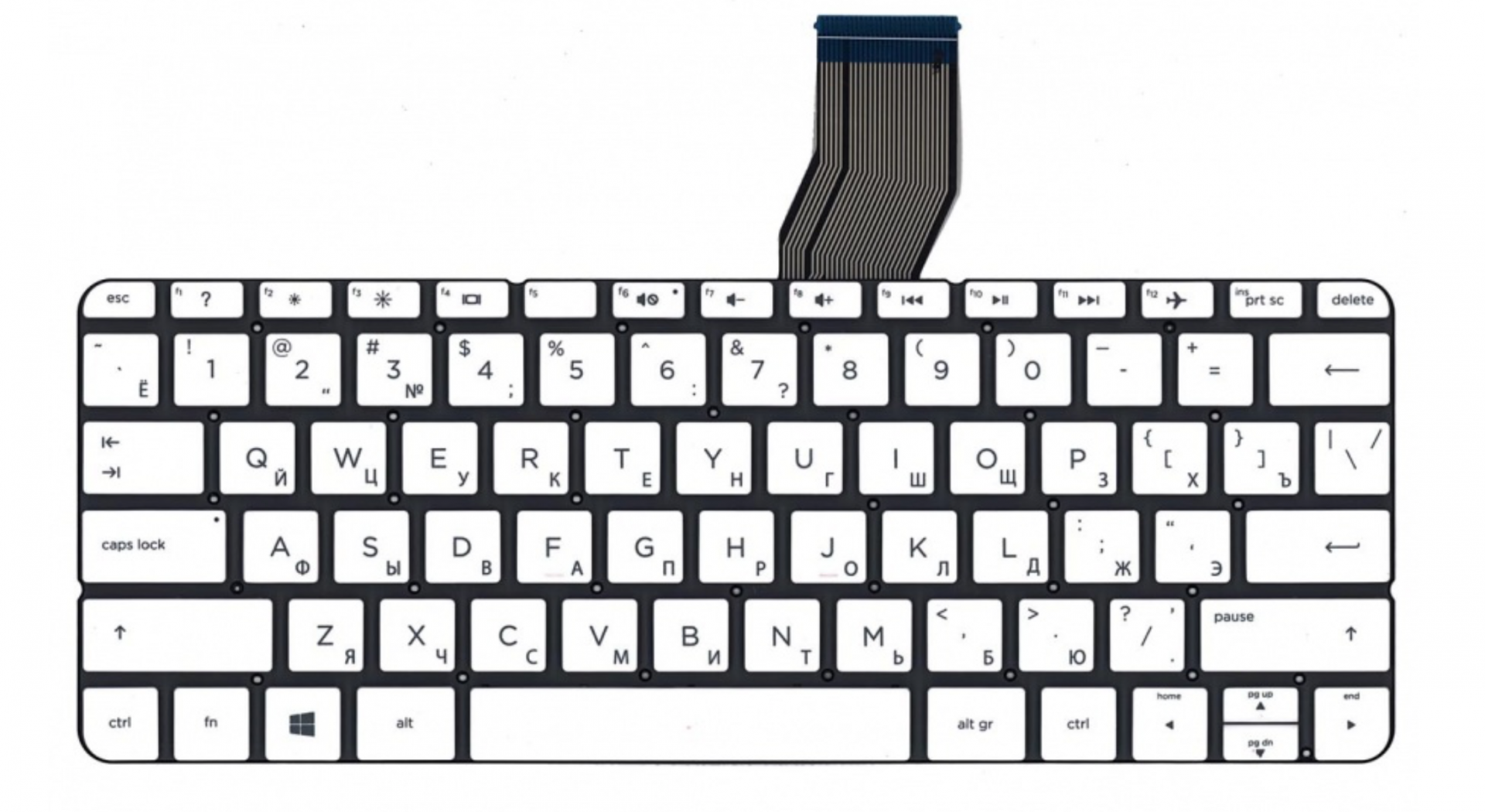 Клавиатура HP Stream 11-R015WM белая, OEM