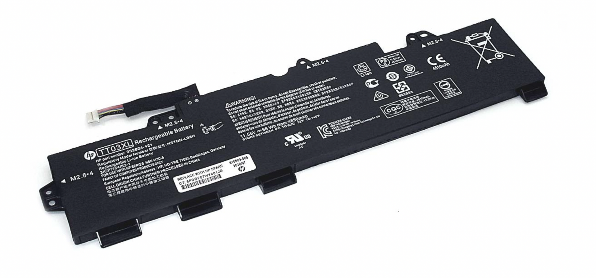 Аккумулятор HP Elitebook 850 G5 3JX13EA 11.55V, 4850mAh, Original