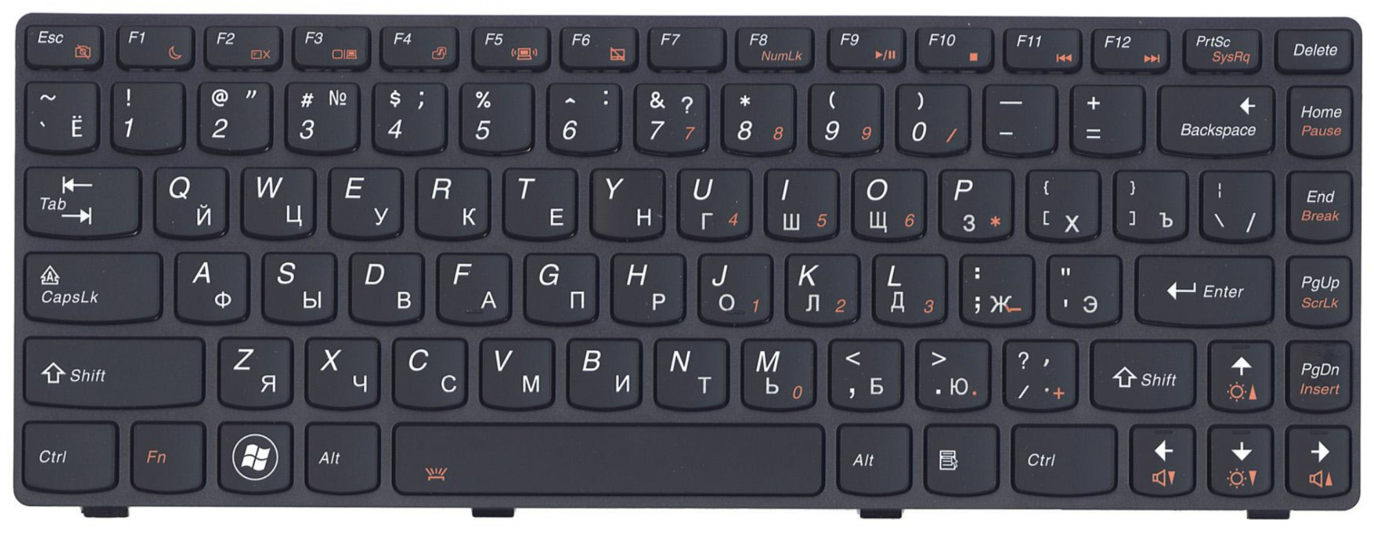 Клавиатура Lenovo IdeaPad Y480 OEM