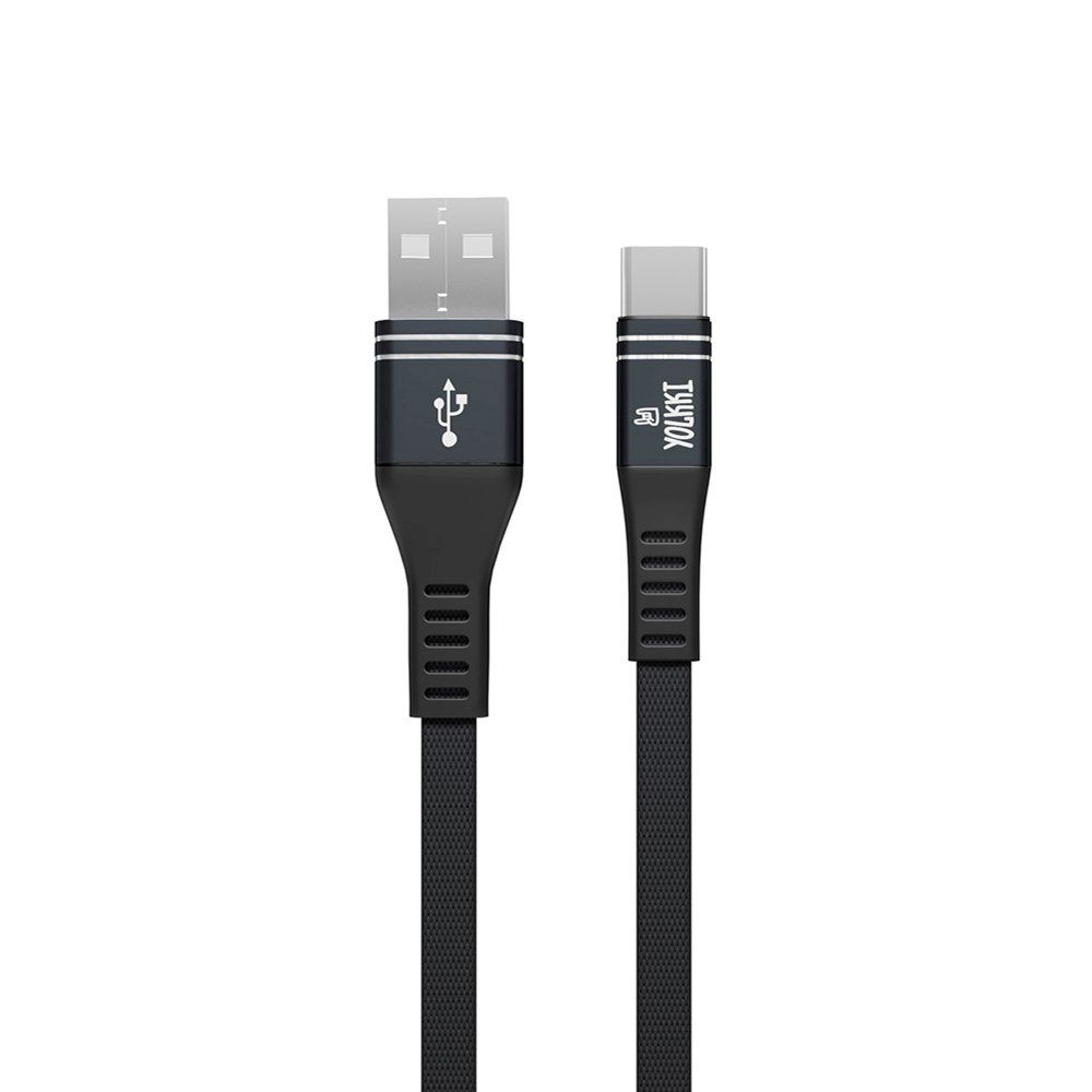 Кабель USB - TYPE-C YOLKKI Pro 06 pack черный (1м) /max 2,1A/