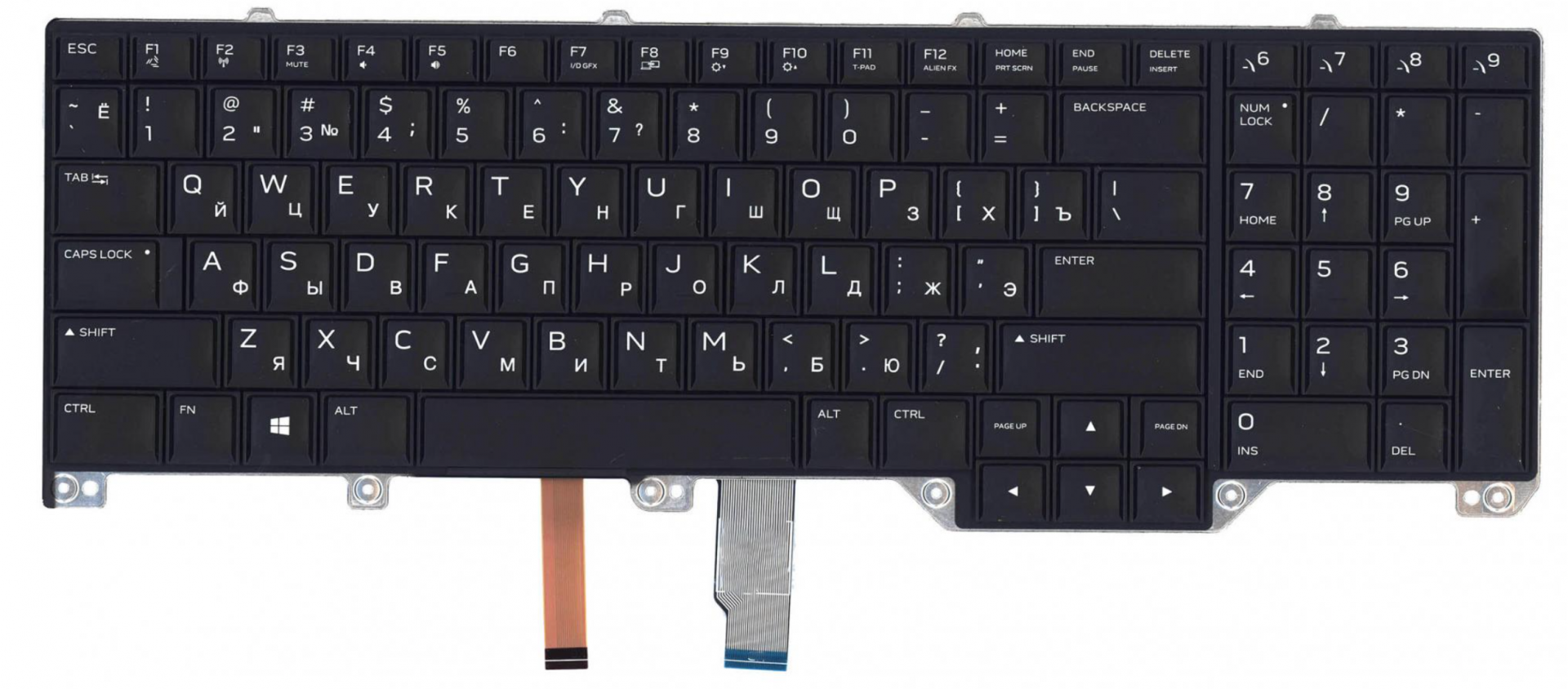 Клавиатура DELL Alienware 17 R4 с подсветкой, OEM