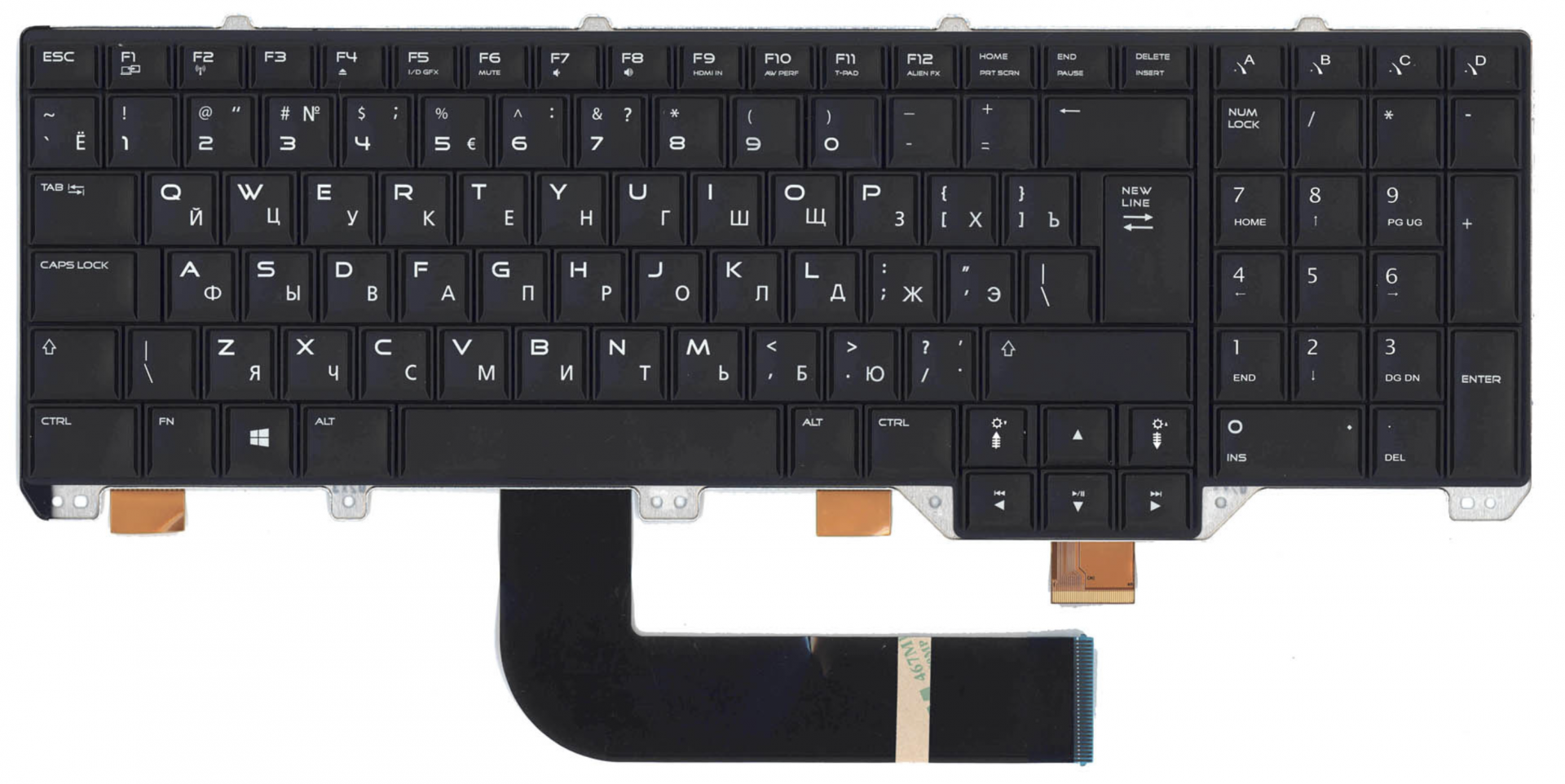 Клавиатура DELL Alienware M17x OEM