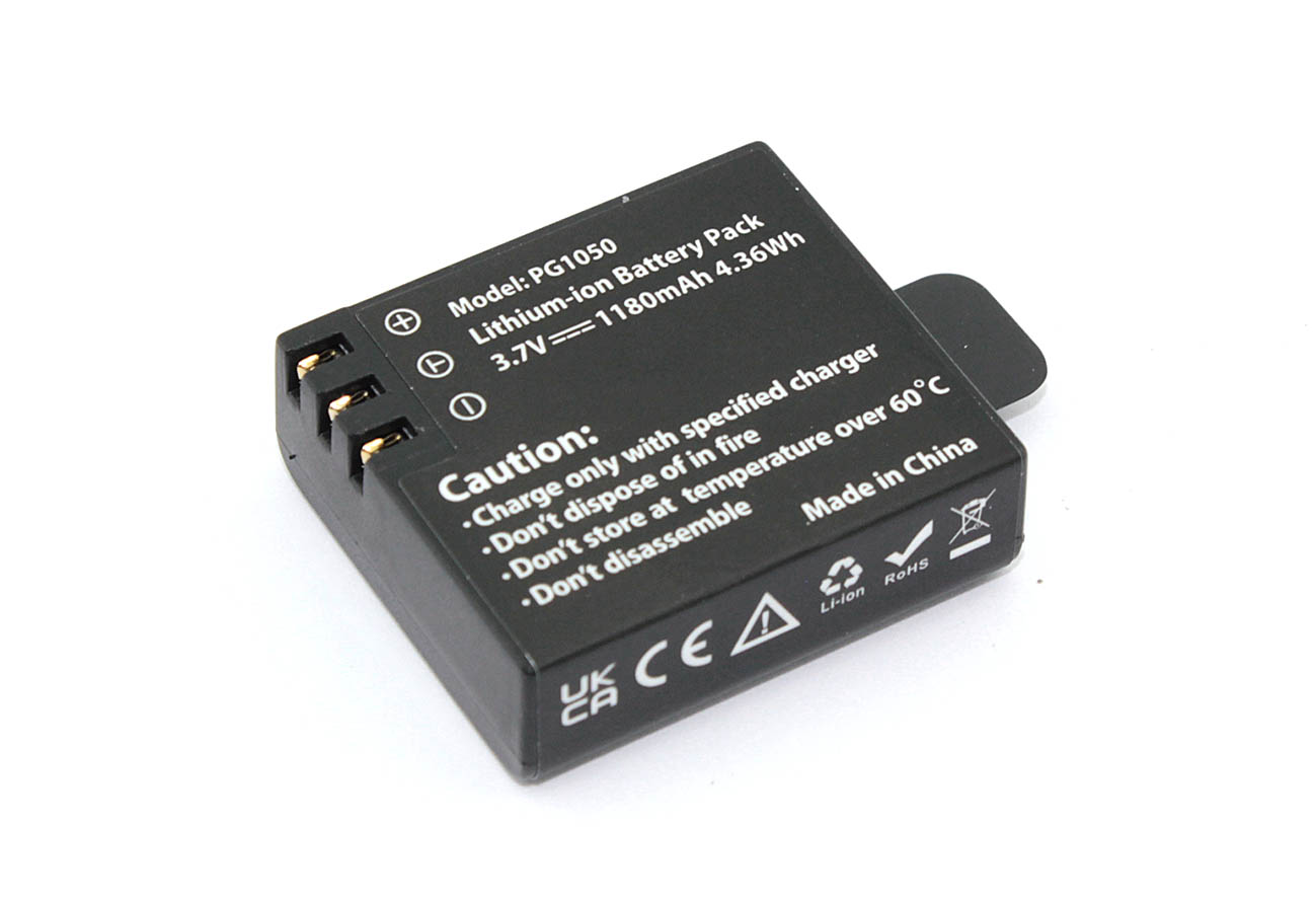 Аккумуляторная батарея для видеокамеры Eken H2, H8, H8R, H3R, H9, H9R (PG1050) 3.7V 1180mAh