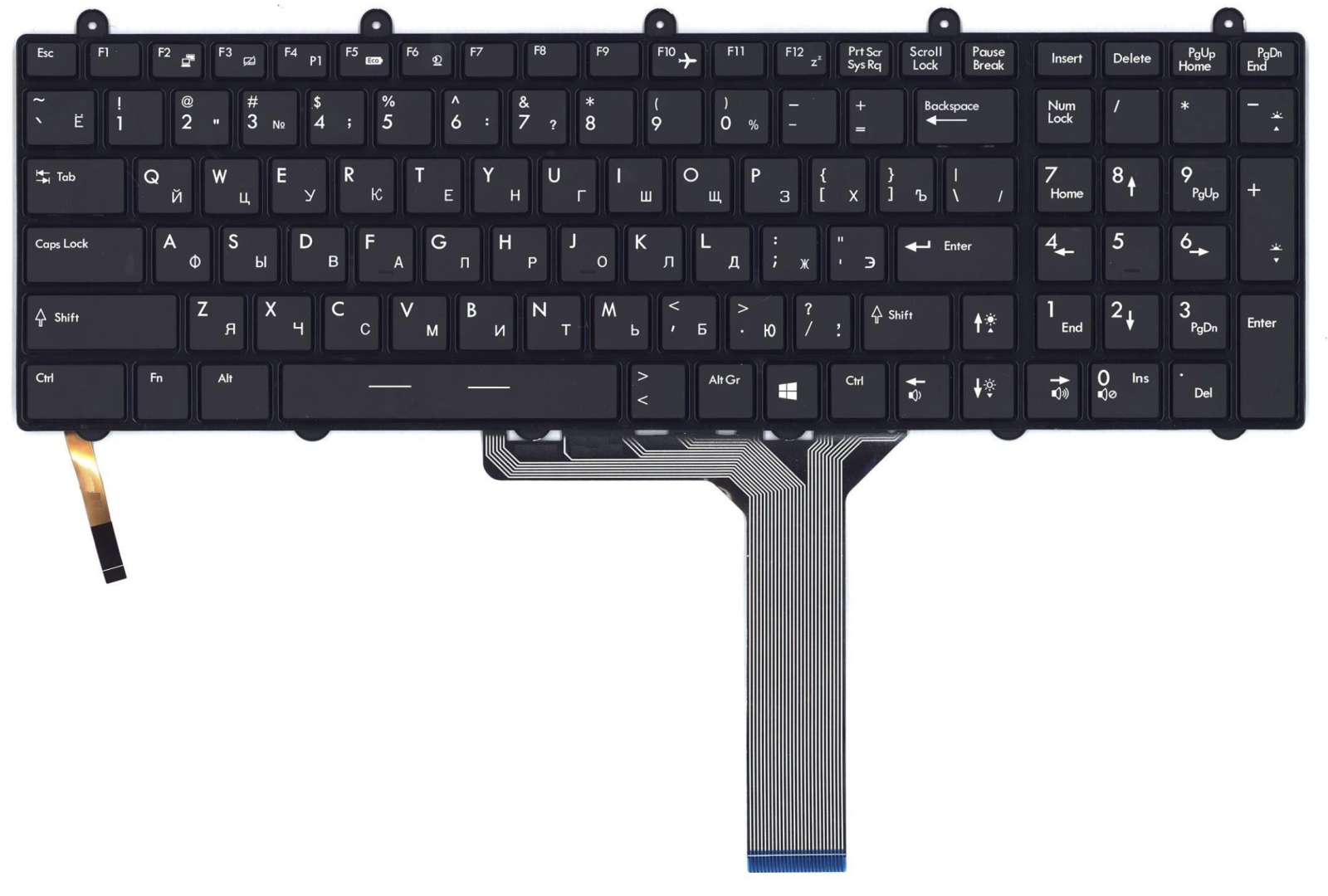 Клавиатура MSI GT70 с рамкой, подсветка RGB, OEM