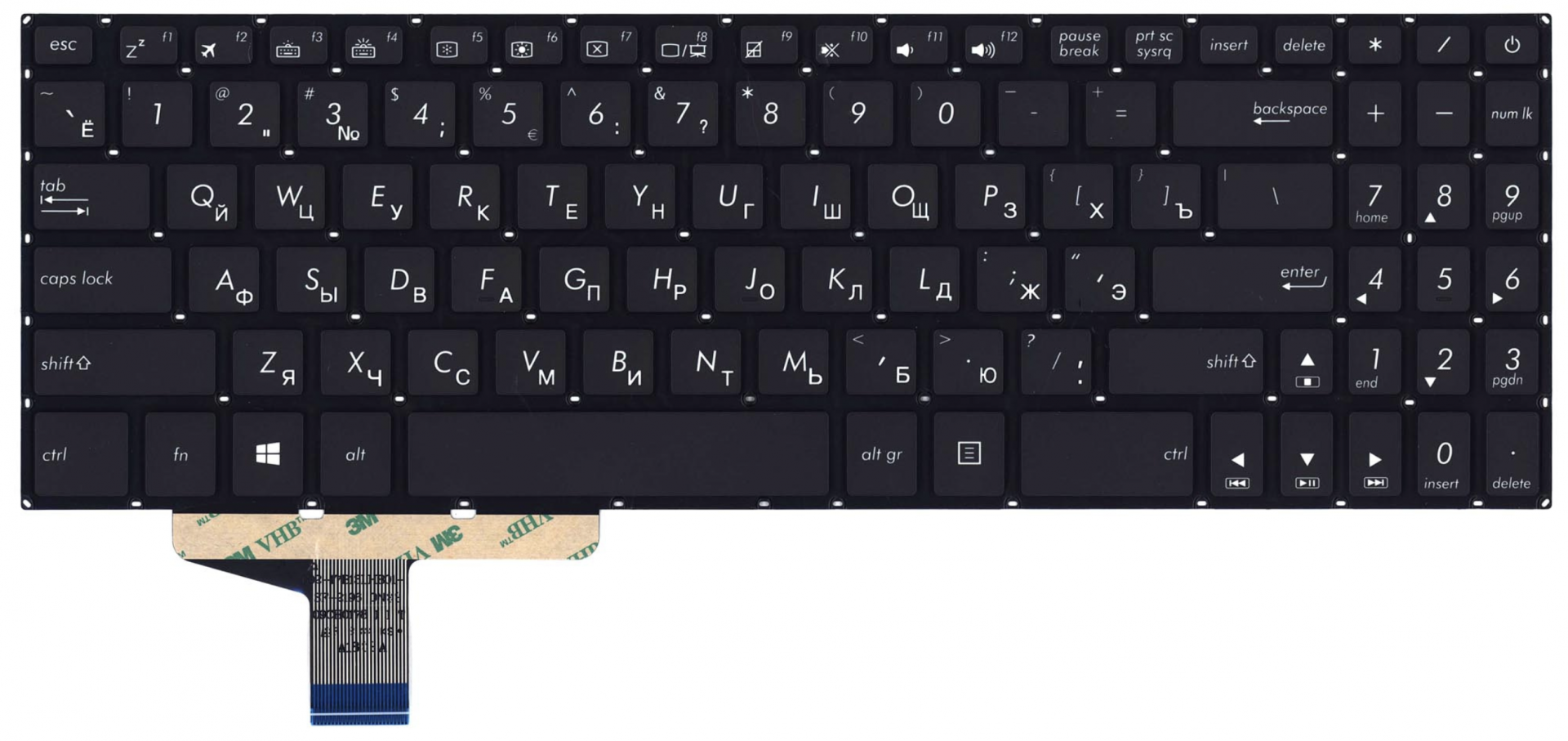 Клавиатура ASUS VivoBook Pro N580GD с подсветкой, OEM