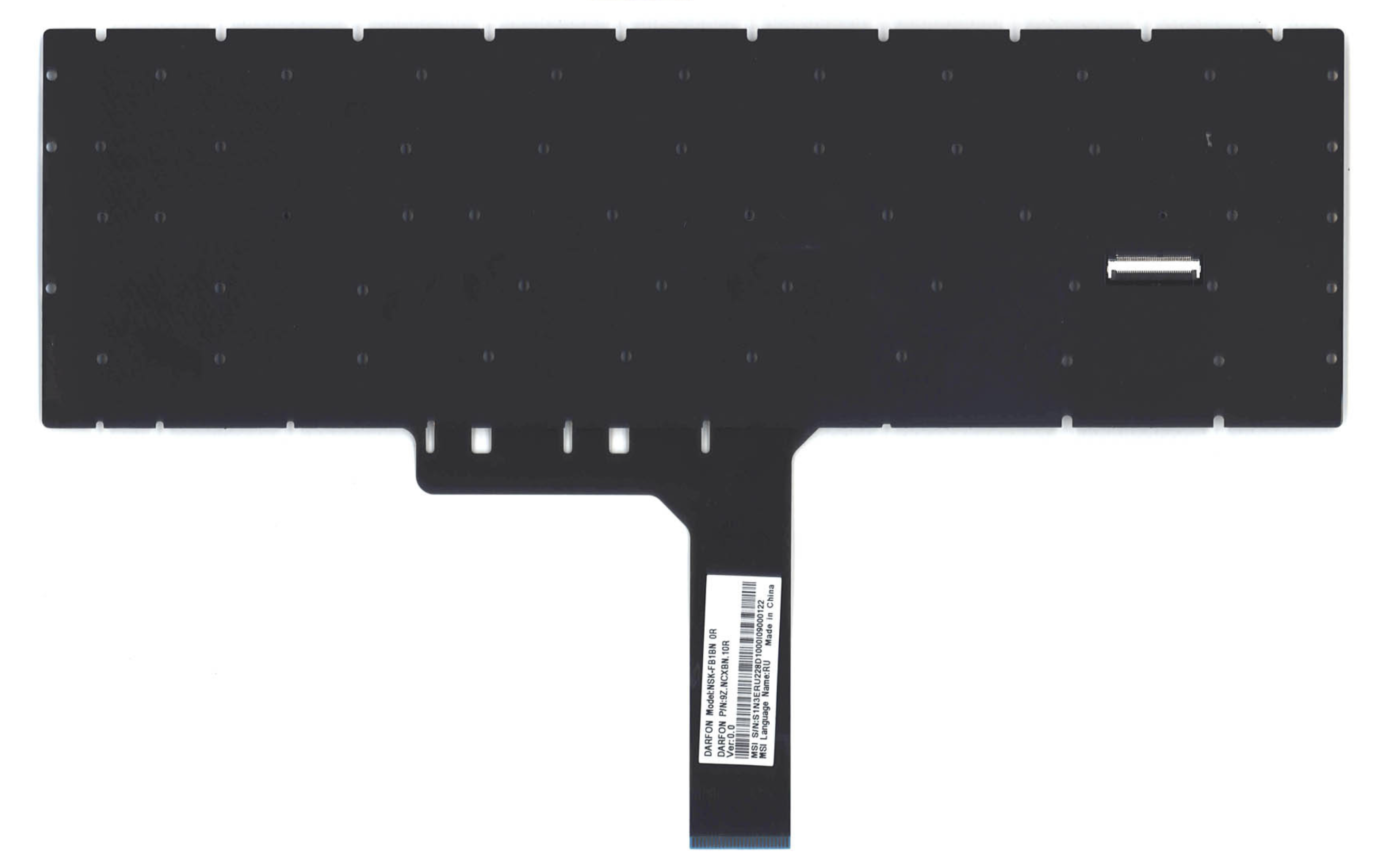 Клавиатура MSI GL65 9SCK-037XRU с цветной подсветкой, OEM