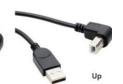Кабель USB  2.0 на  USB-B угол вверх 0,3 м