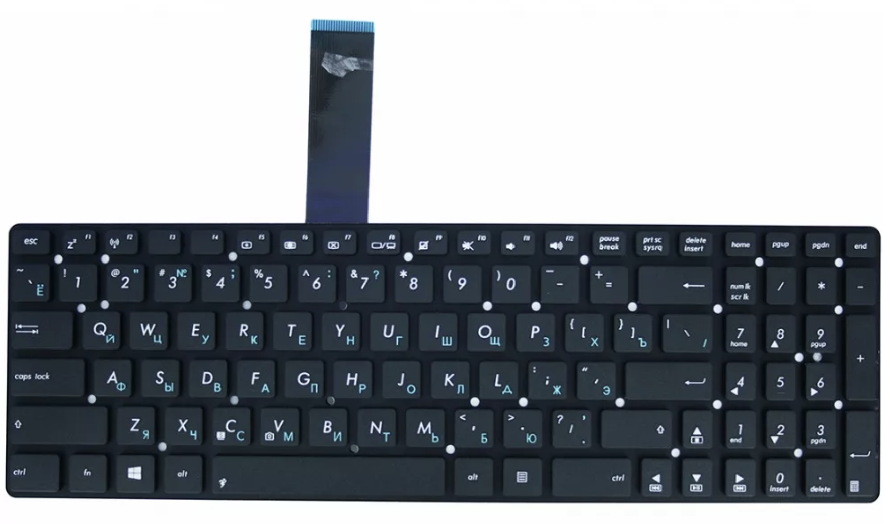 Клавиатура ASUS K55A чёрная, без рамки, OEM