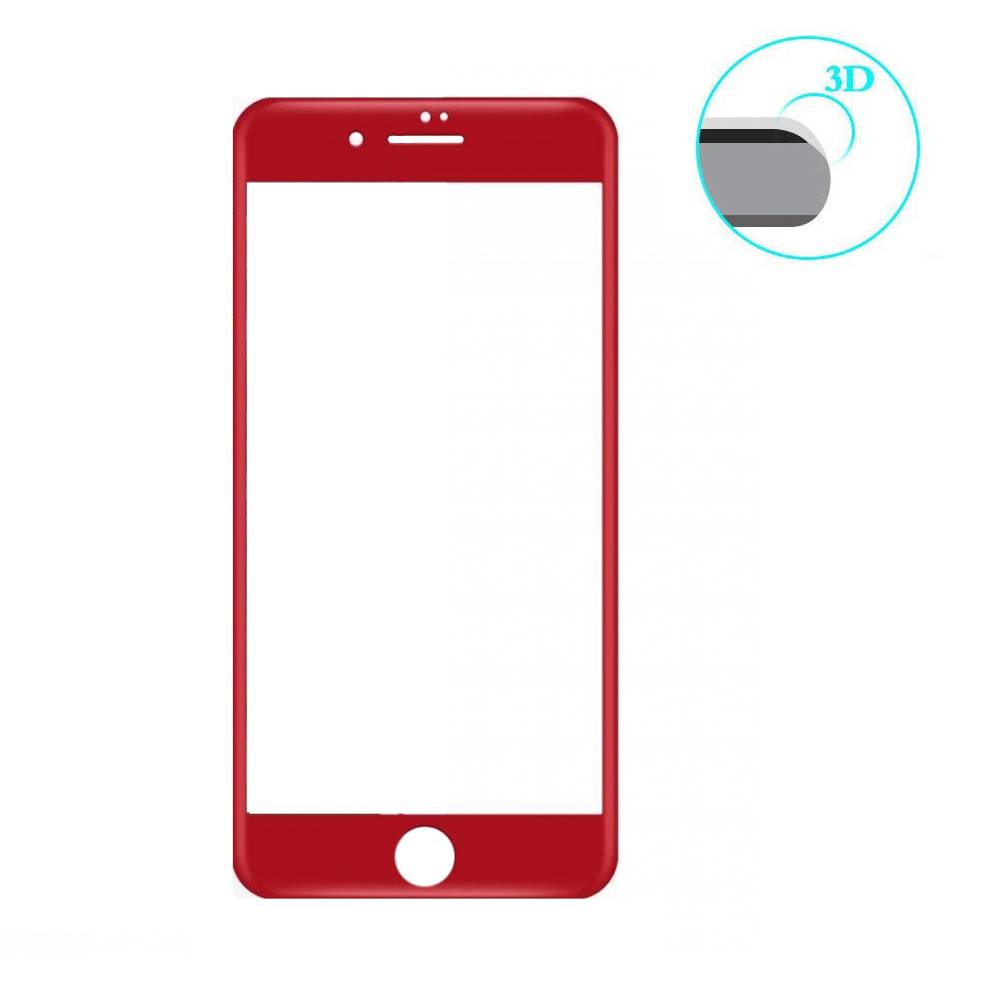 Защитное стекло iPhone 6 Plus/6S Plus 4D красное /в упаковке/