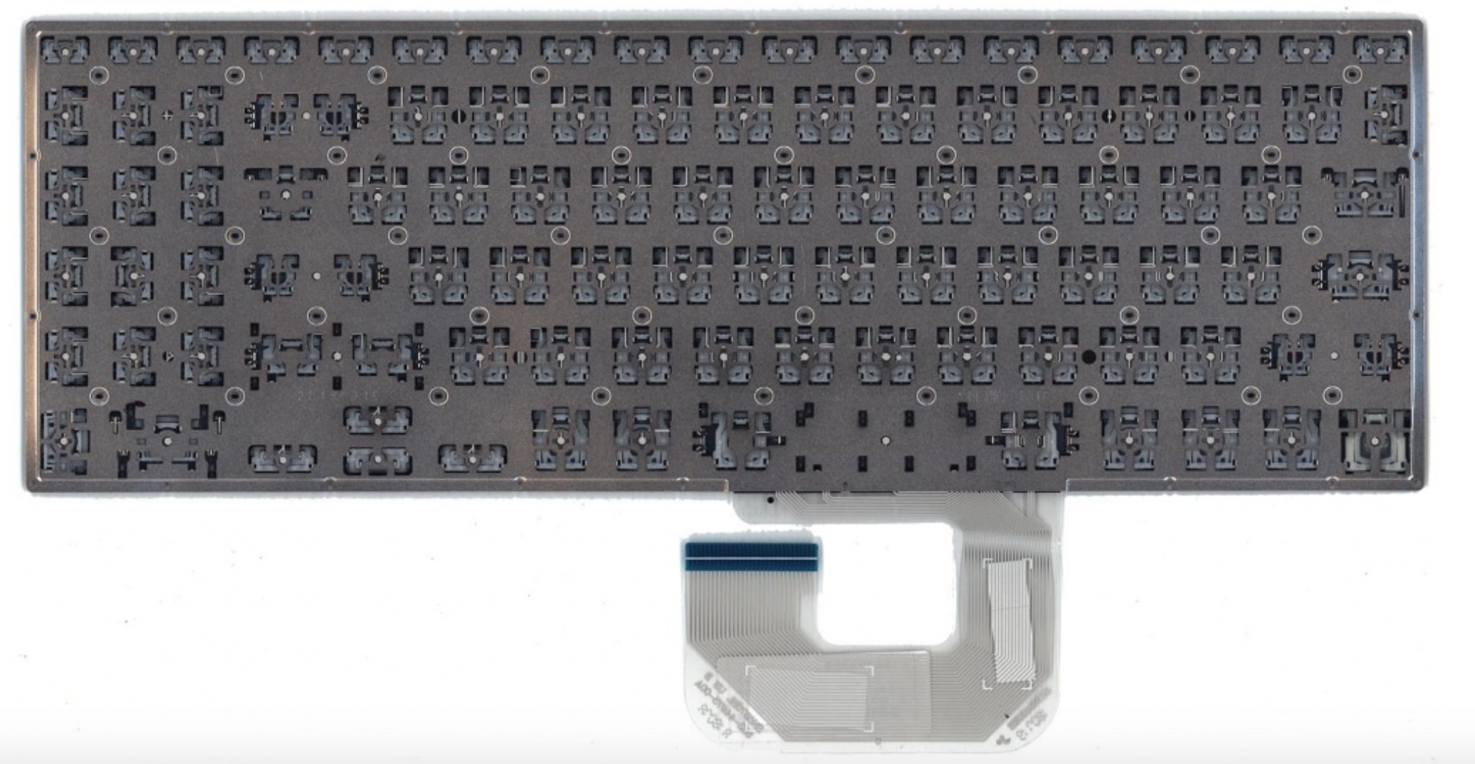 Клавиатура Asus UX561UN серебристая без рамки, с подсветкой, OEM