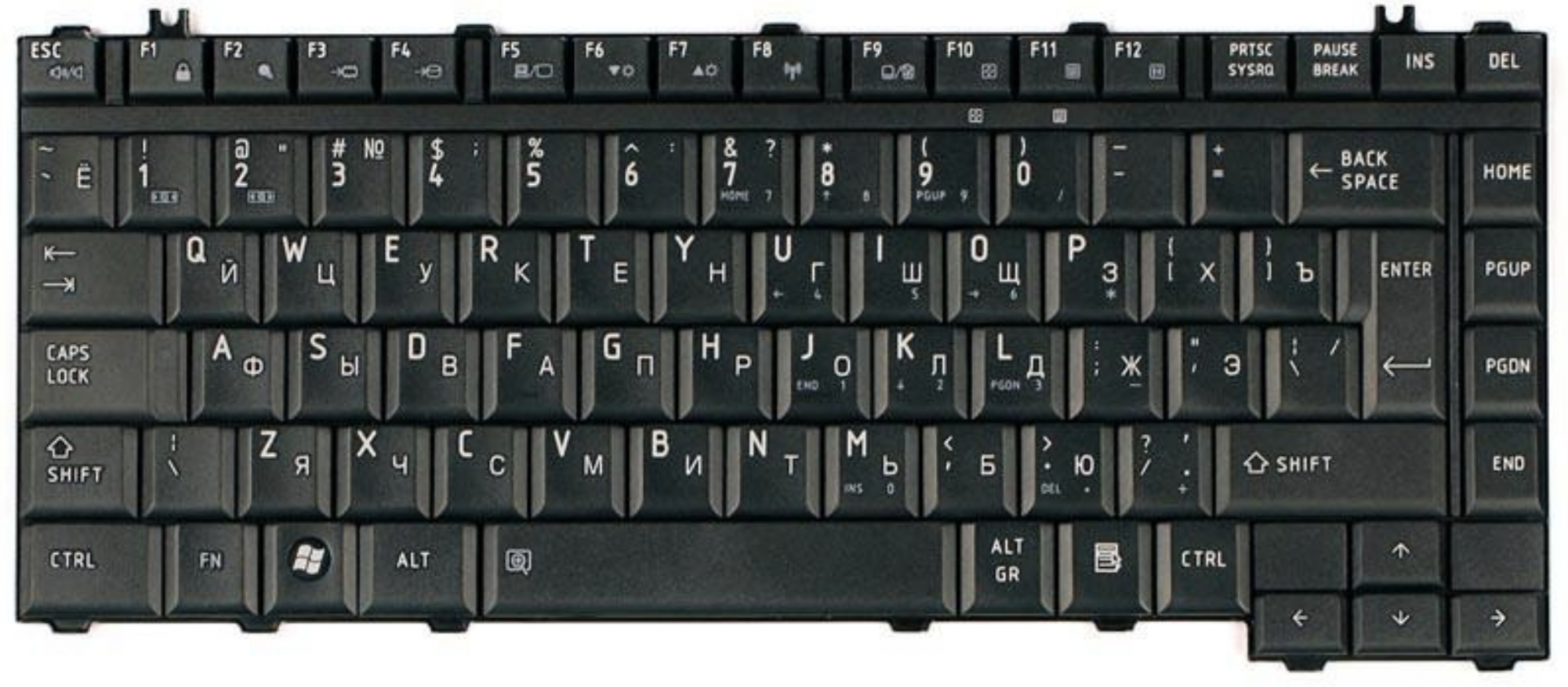 Клавиатура Toshiba Satellite A200 матовая, OEM