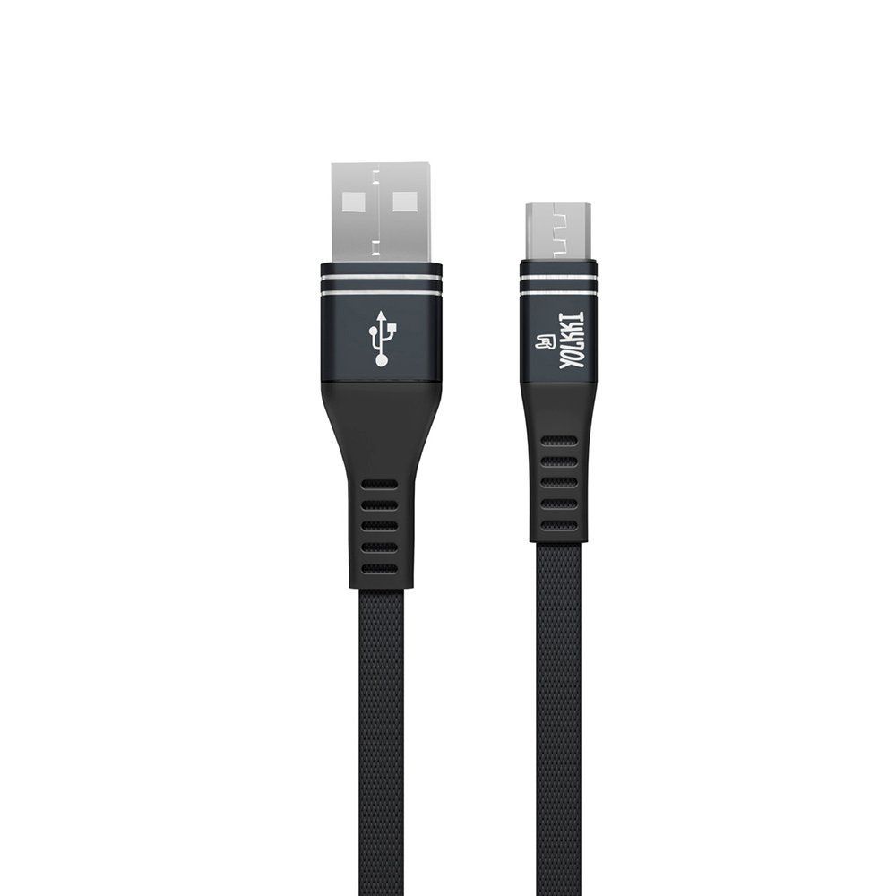 Кабель USB - micro USB YOLKKI Pro 06 pack черный (1м) /max 2,1A/