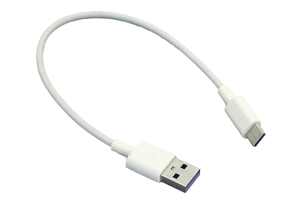 Кабель для зарядки USB - USB Type-C (Короткий), 25cm. Белый