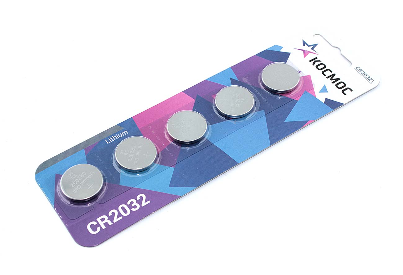 Батарейка Космос CR2032 5 шт.