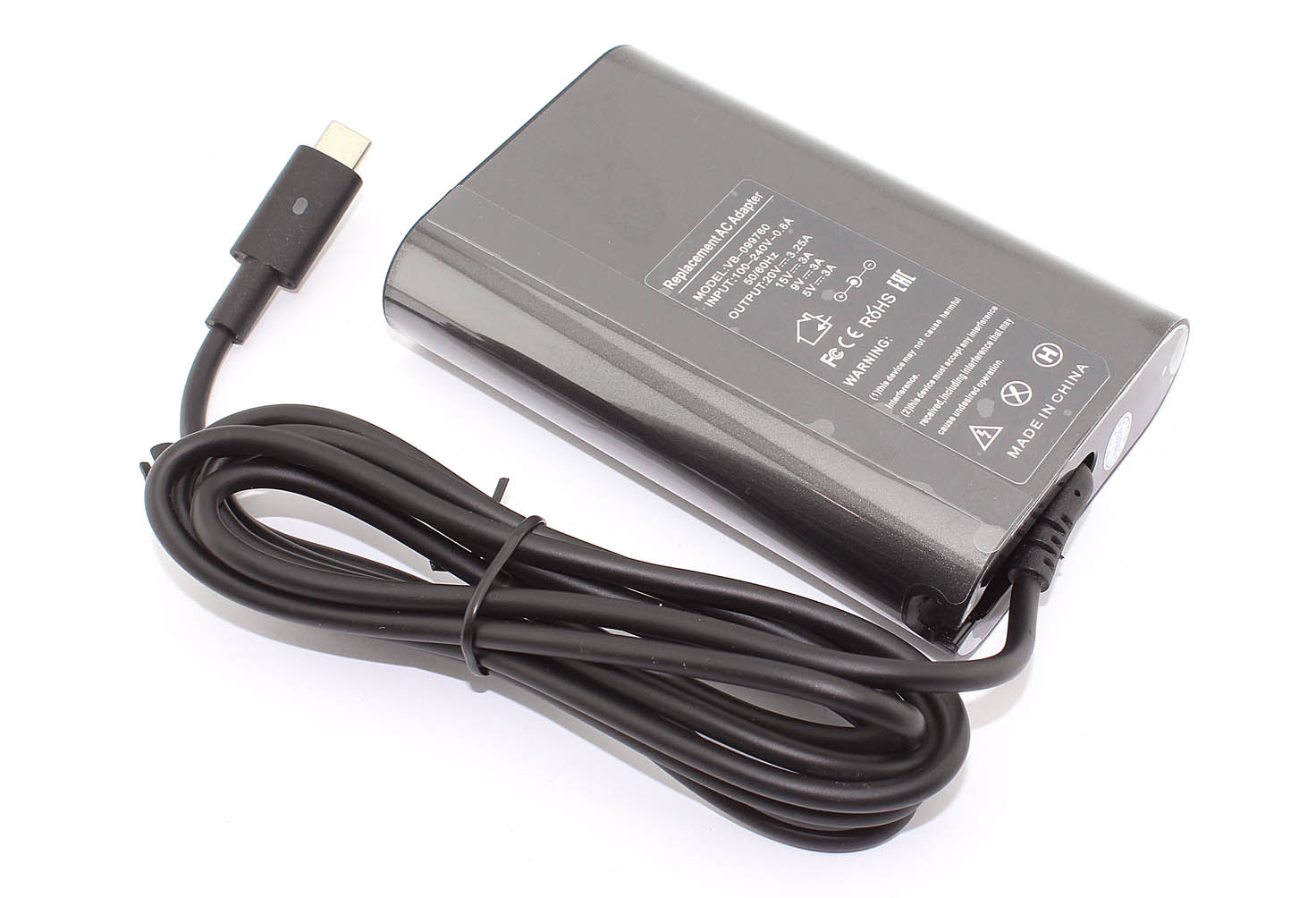 Блок питания (сетевой адаптер) для ноутбуков Dell 5V/20V-3.25A 65W Type-C OEM