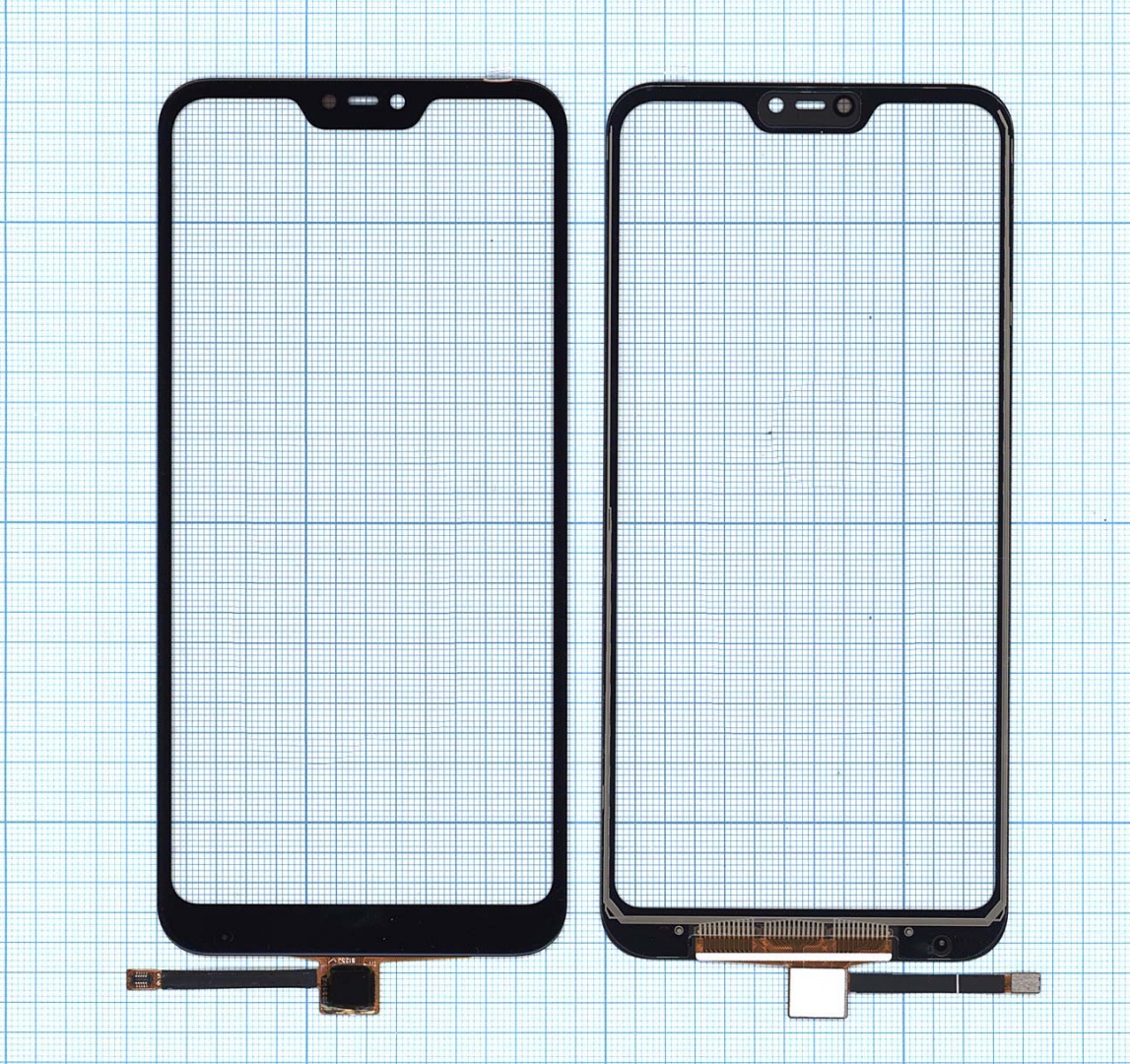 Сенсорное стекло (тачскрин) для Xiaomi Redmi 6 Pro /Mi A2 Lite  черное