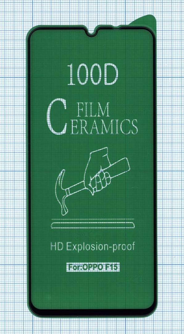 Керамическая пленка (стекло) для OPPO A91 черная