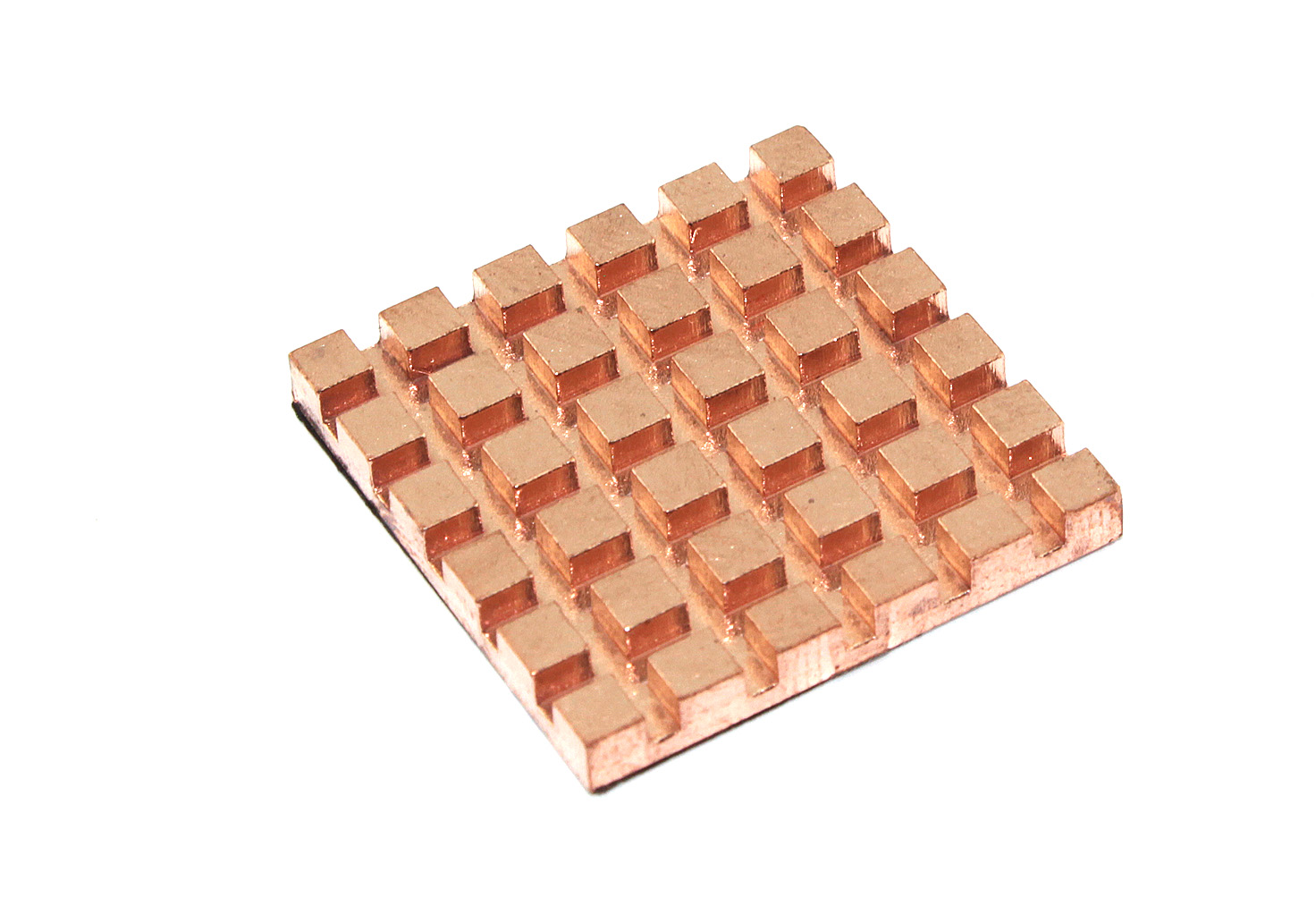 Медный радиатор 25х25х3мм с термоскотчем 3M 9448A