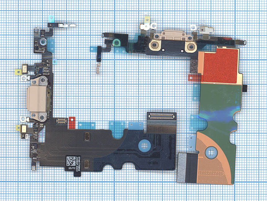 Шлейф разъема питания для iPhone 8 золотой