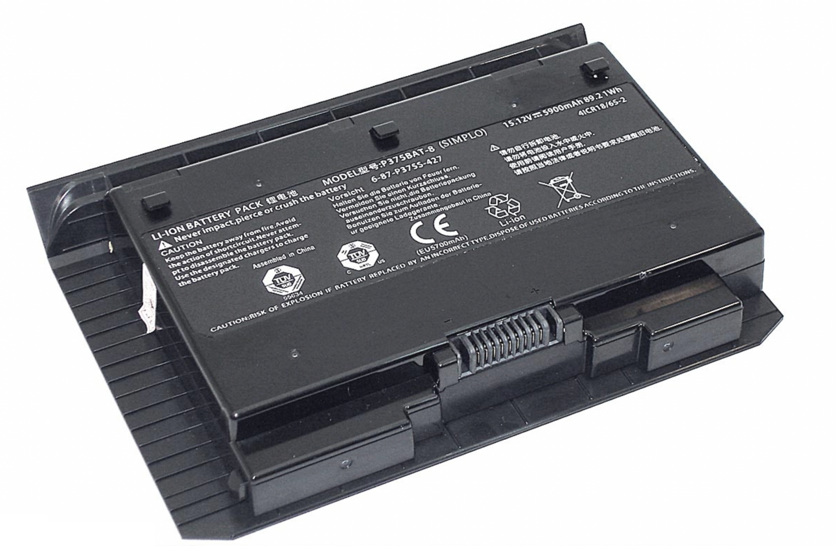 Аккумулятор Clevo P375BAT-8 15.1V, 5900mAh, Original