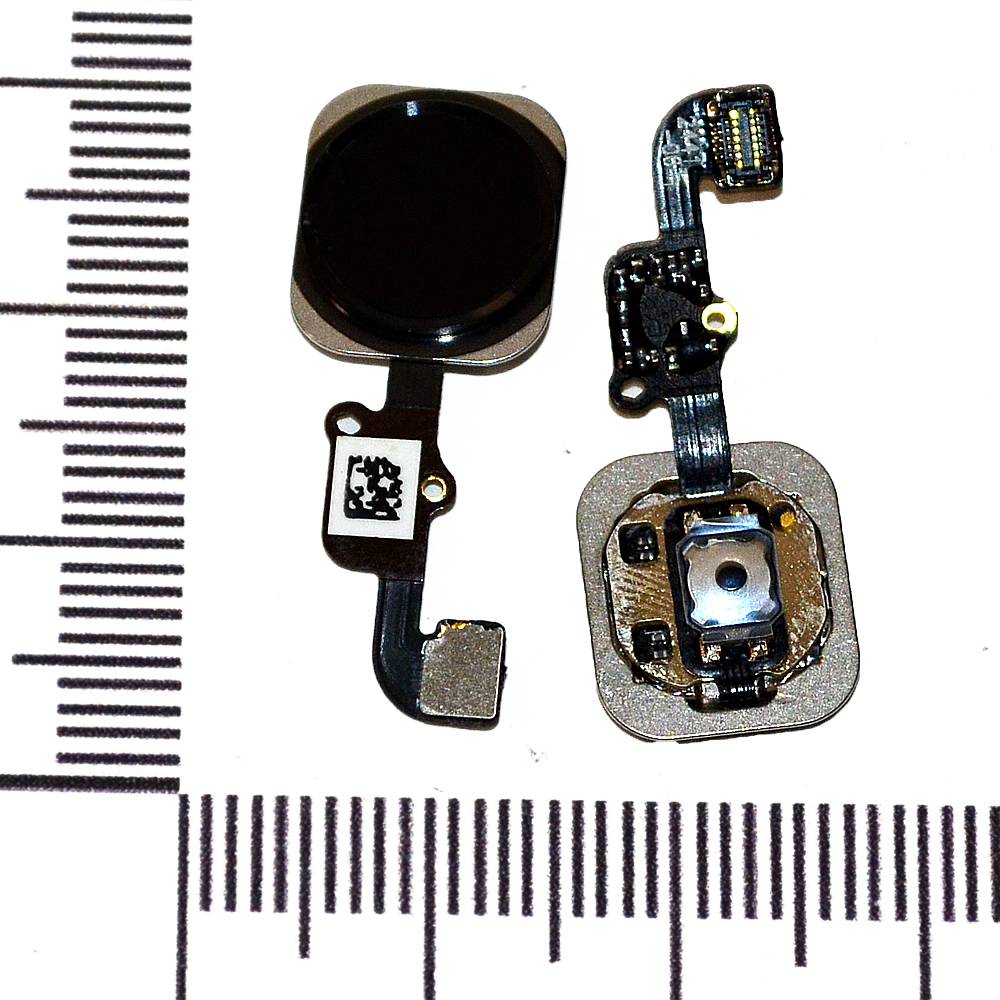 Механизм кнопки HOME iPhone 6/6 Plus с толкателем и шлейфом серый