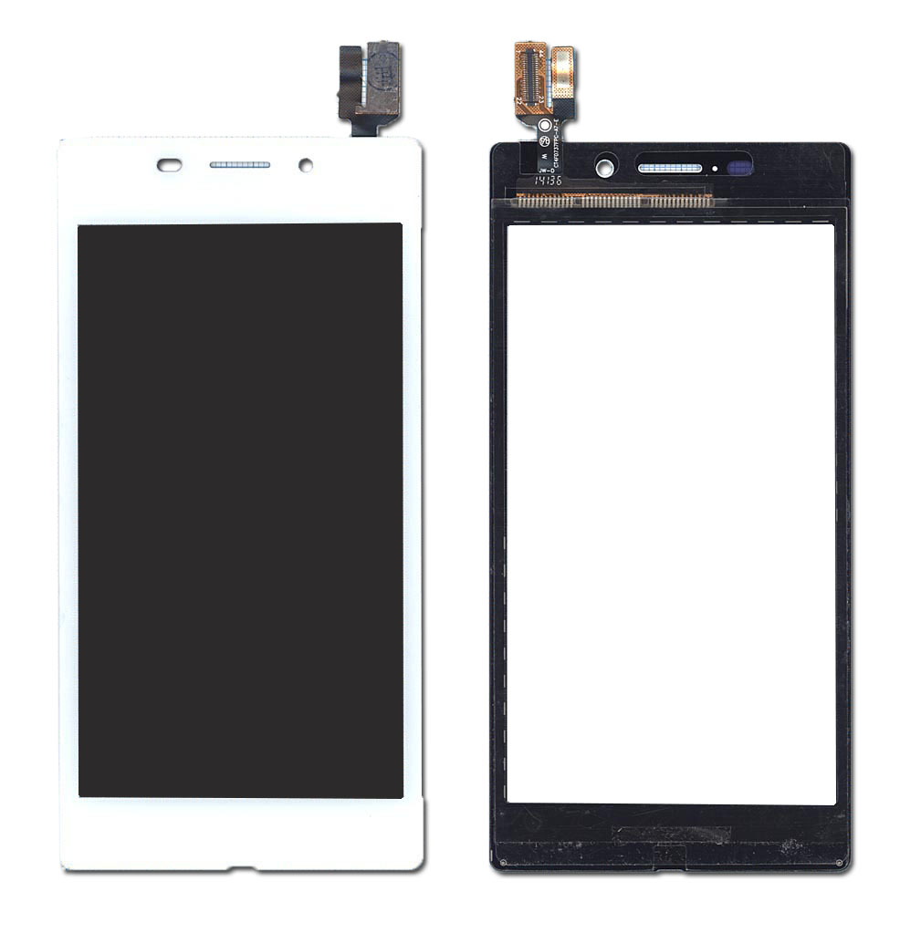 Сенсорное стекло (тачскрин) для Sony Xperia M2 Aqua белое