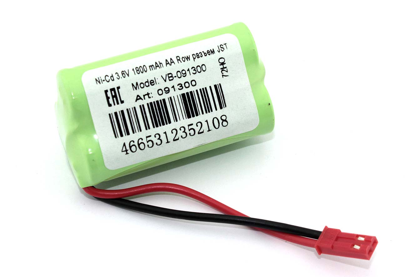 Аккумулятор Ni-Cd 3.6V 1800 mAh AA Row разъем JST