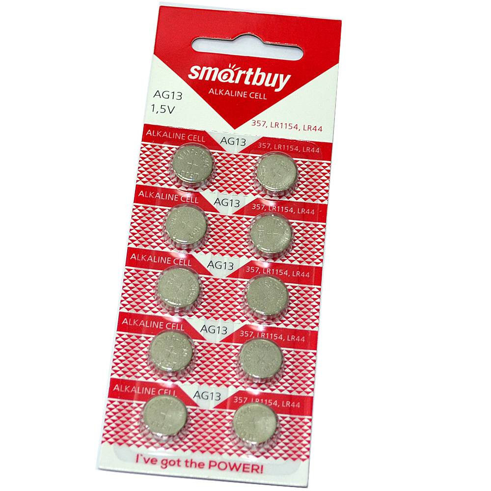 Батарейка часовая SmartBuy AG13/LR1154/LR44 (блистер/10шт)