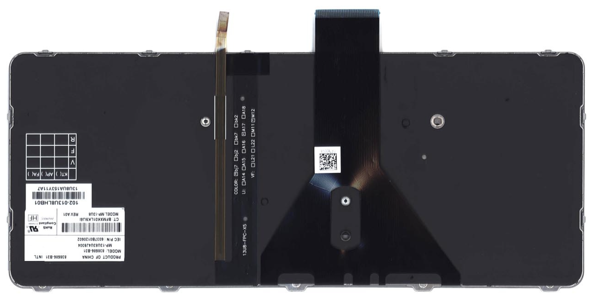 Клавиатура HP EliteBook Folio 1020 G1 с подсветкой, OEM