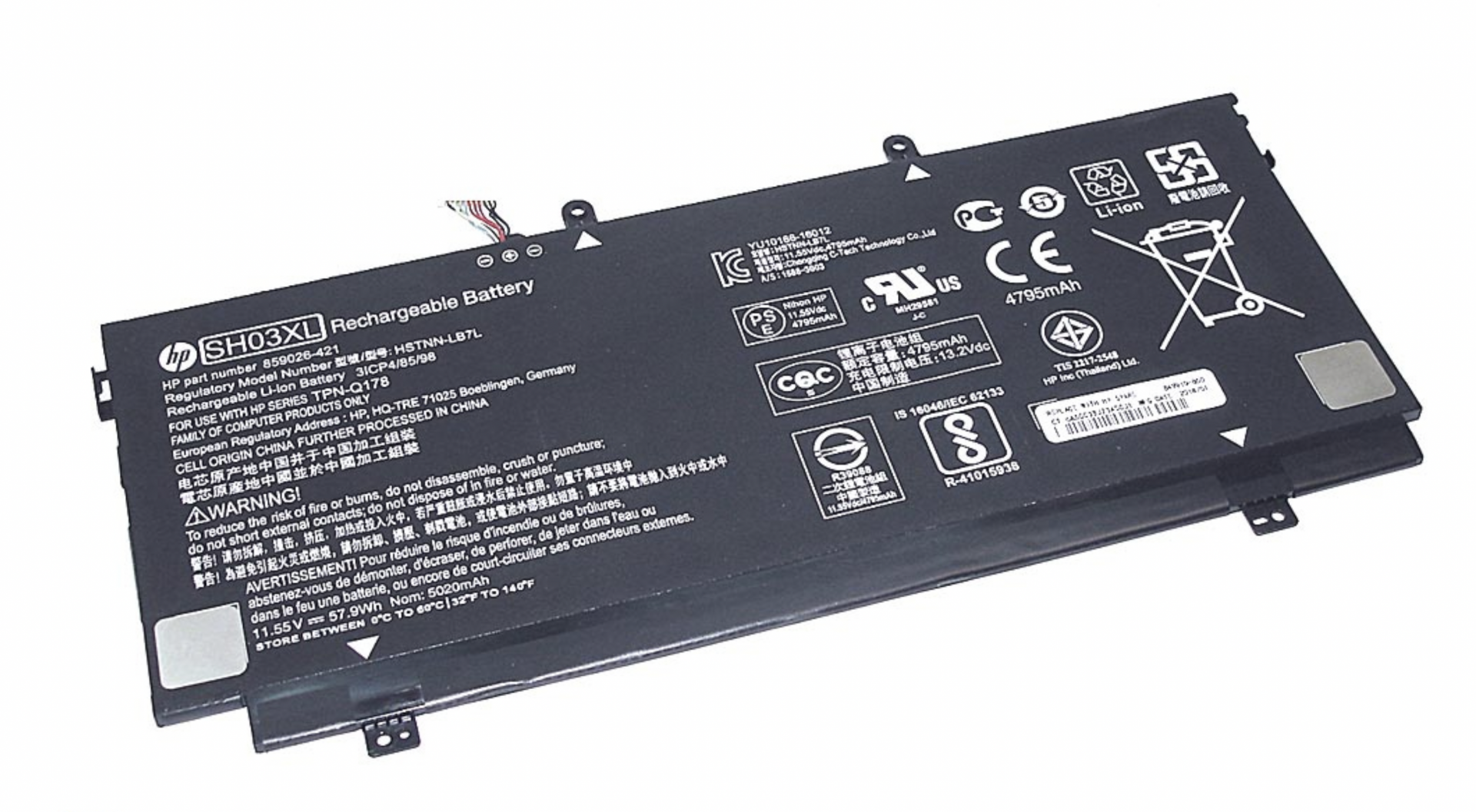 Аккумулятор HP Spectre X360 13-AC013TU 11.55V, 57.9Wh, Original