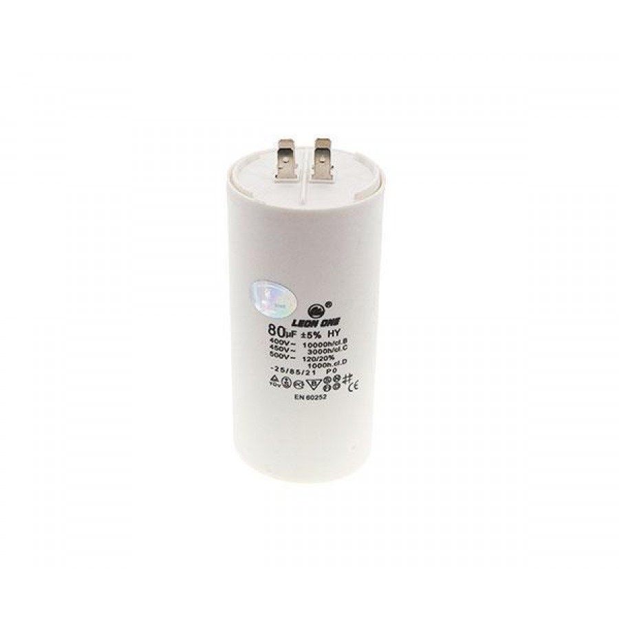 Конденсатор CBB60 80мкФ 450V  (4 клеммы, крепление  болтом) 304015