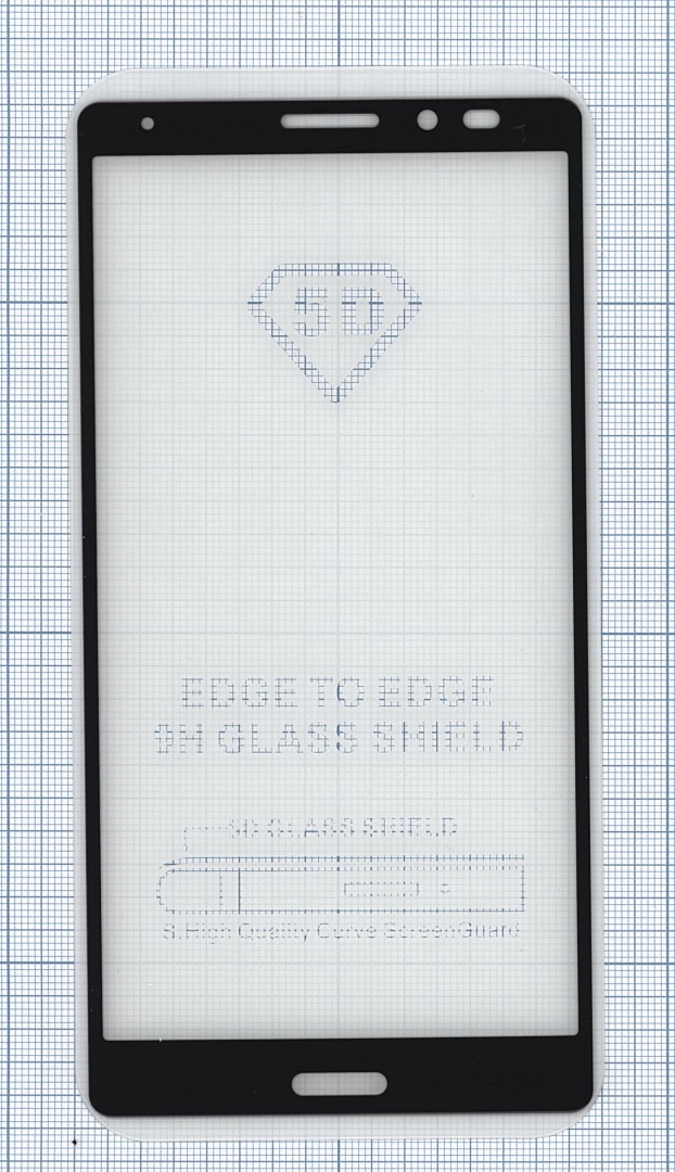 Защитное стекло "Полное покрытие" для Huawei Mate 8 черное